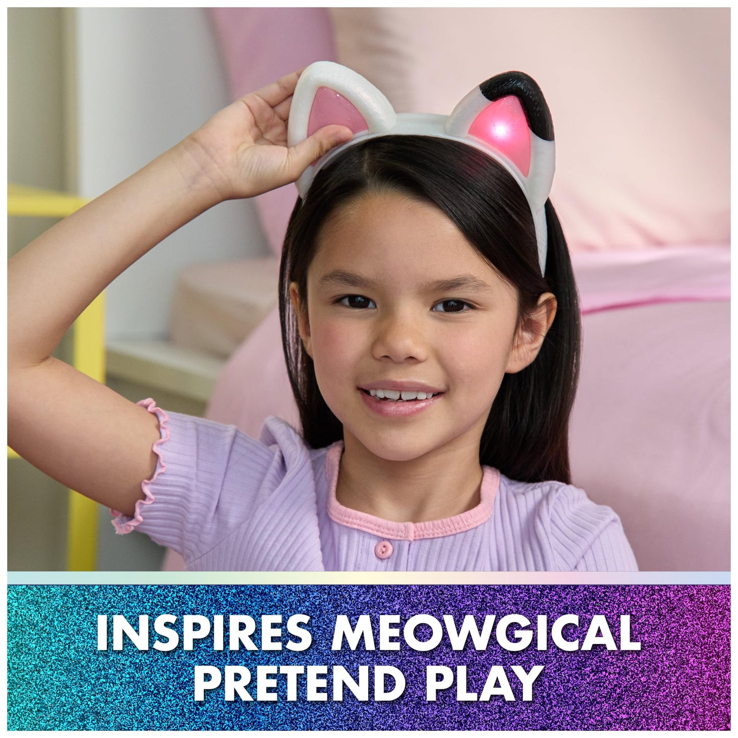 DreamWorks Gabby's Dollhouse Meow-Mazing Interactive Ears Headband – Lights, Sounds & 3 Modes of Play