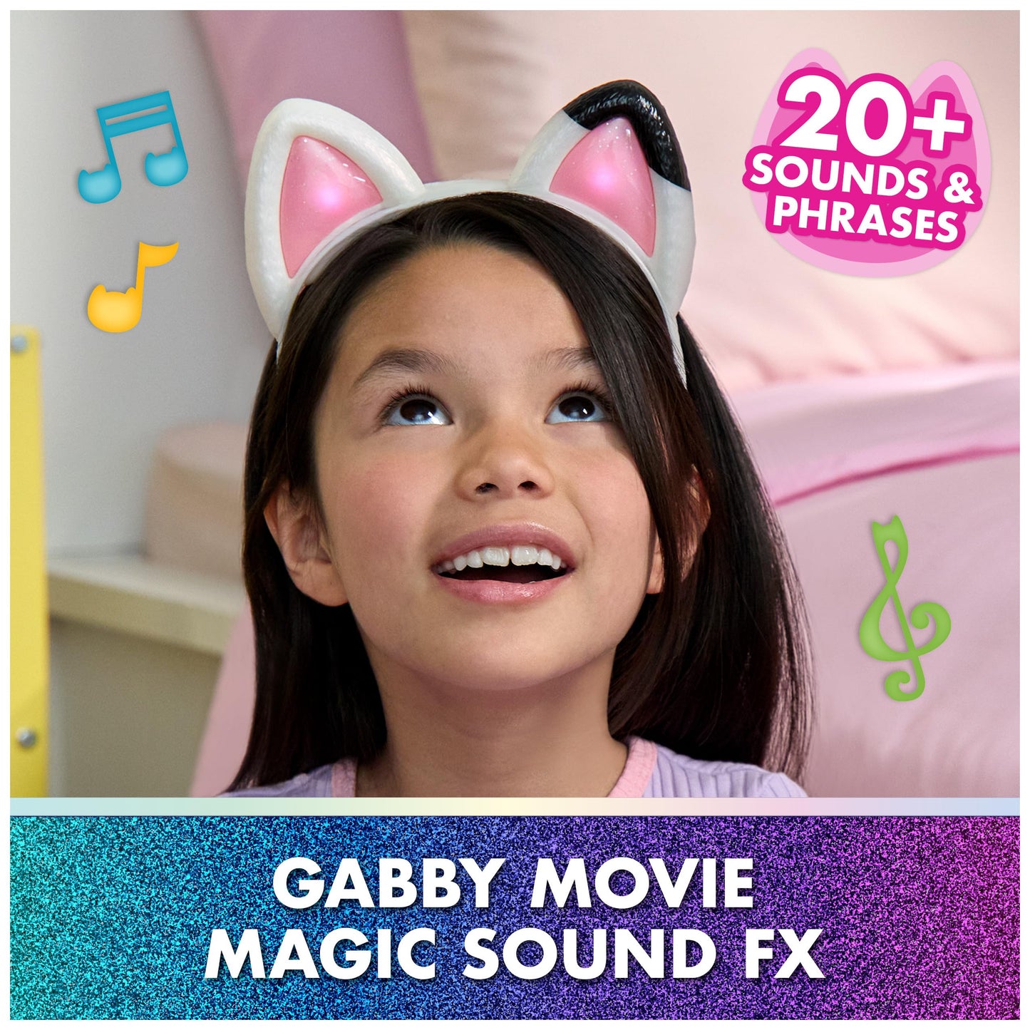 DreamWorks Gabby's Dollhouse Meow-Mazing Interactive Ears Headband – Lights, Sounds & 3 Modes of Play