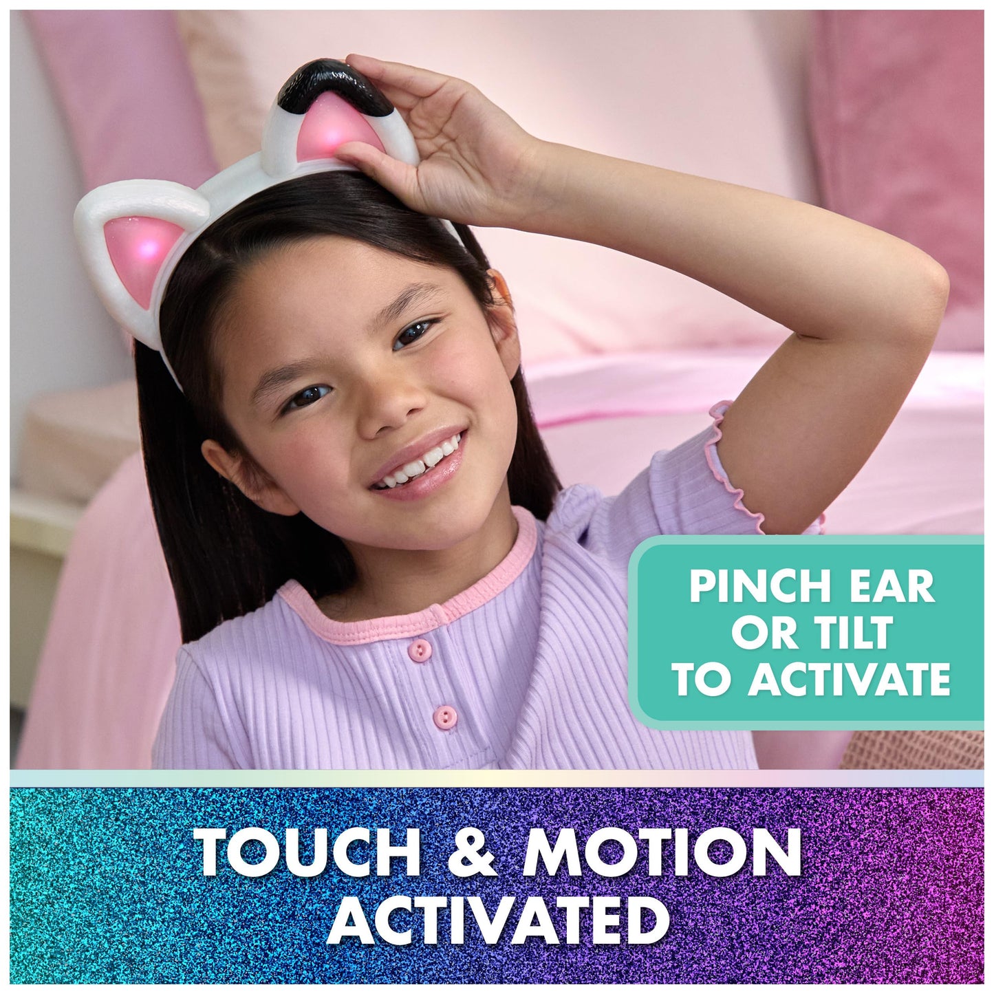 DreamWorks Gabby's Dollhouse Meow-Mazing Interactive Ears Headband – Lights, Sounds & 3 Modes of Play