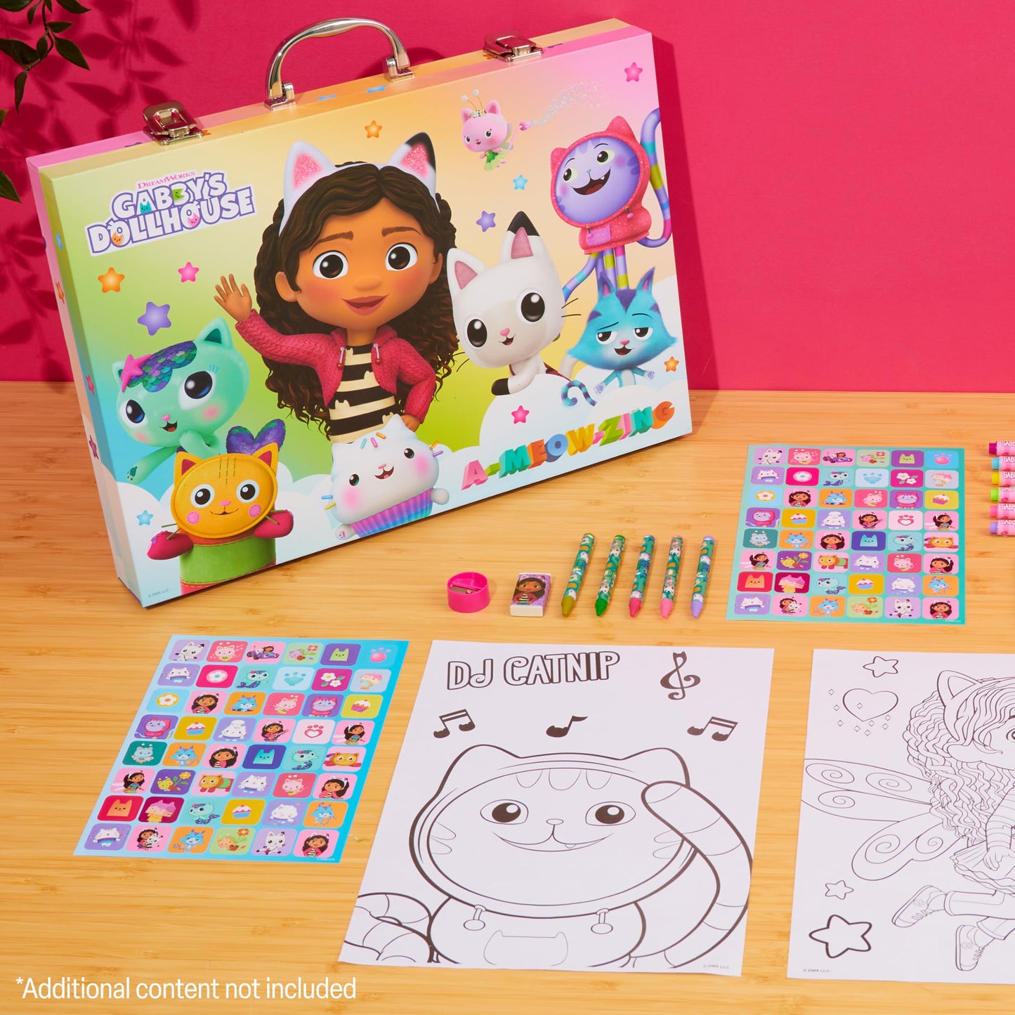 Gabby's Dollhouse Kids Art Set – Multicolor Drawing Kit with Travel Case