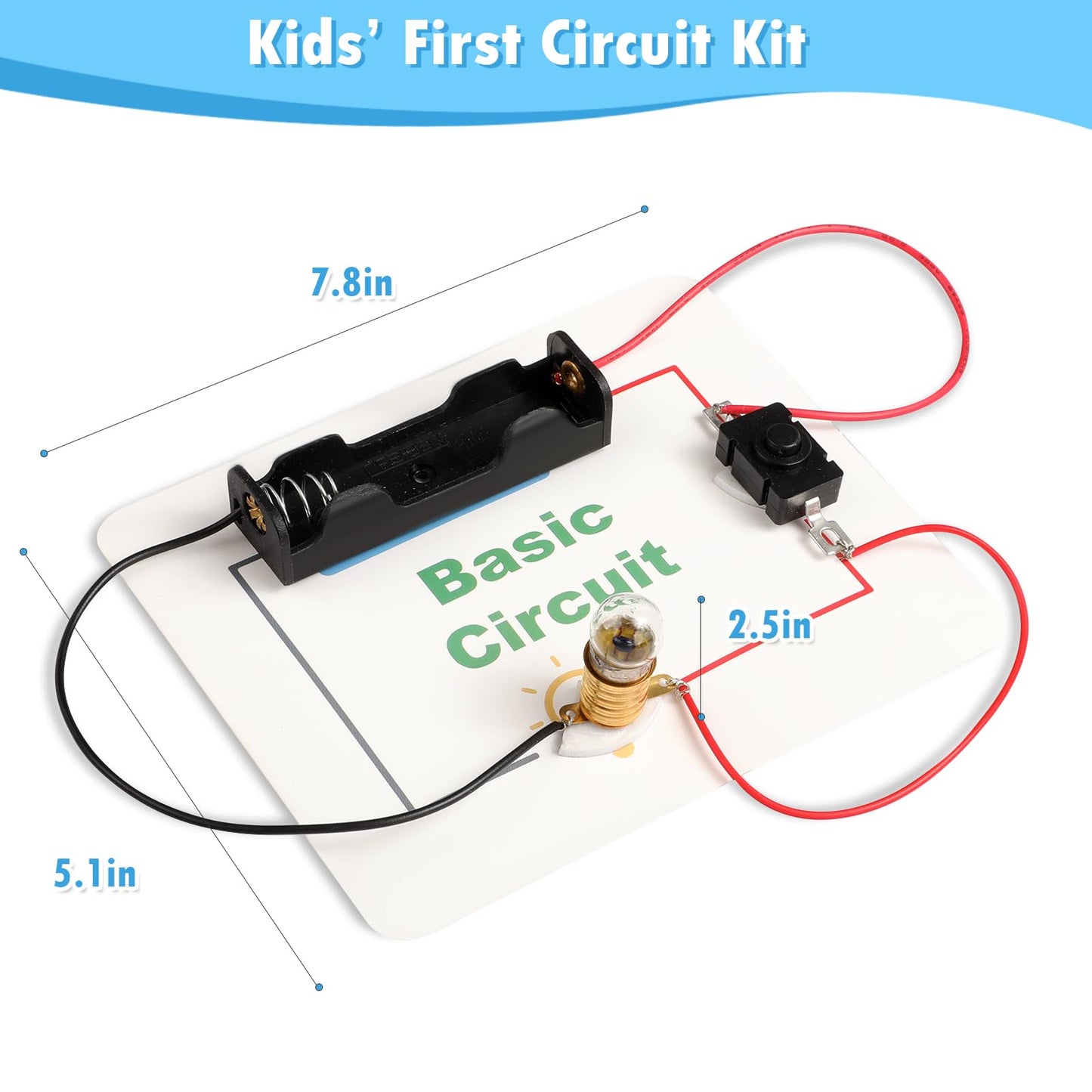 GadgetGlee 12-Pack Electric Circuit Kit for Kids 8-12 | Classroom STEM Projects
