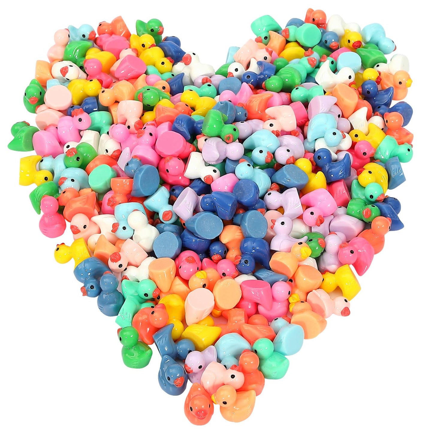 GADIEDIE 260Pcs Mini Resin Ducks – Tiny Figures for Dollhouses, Gardens & Aquariums