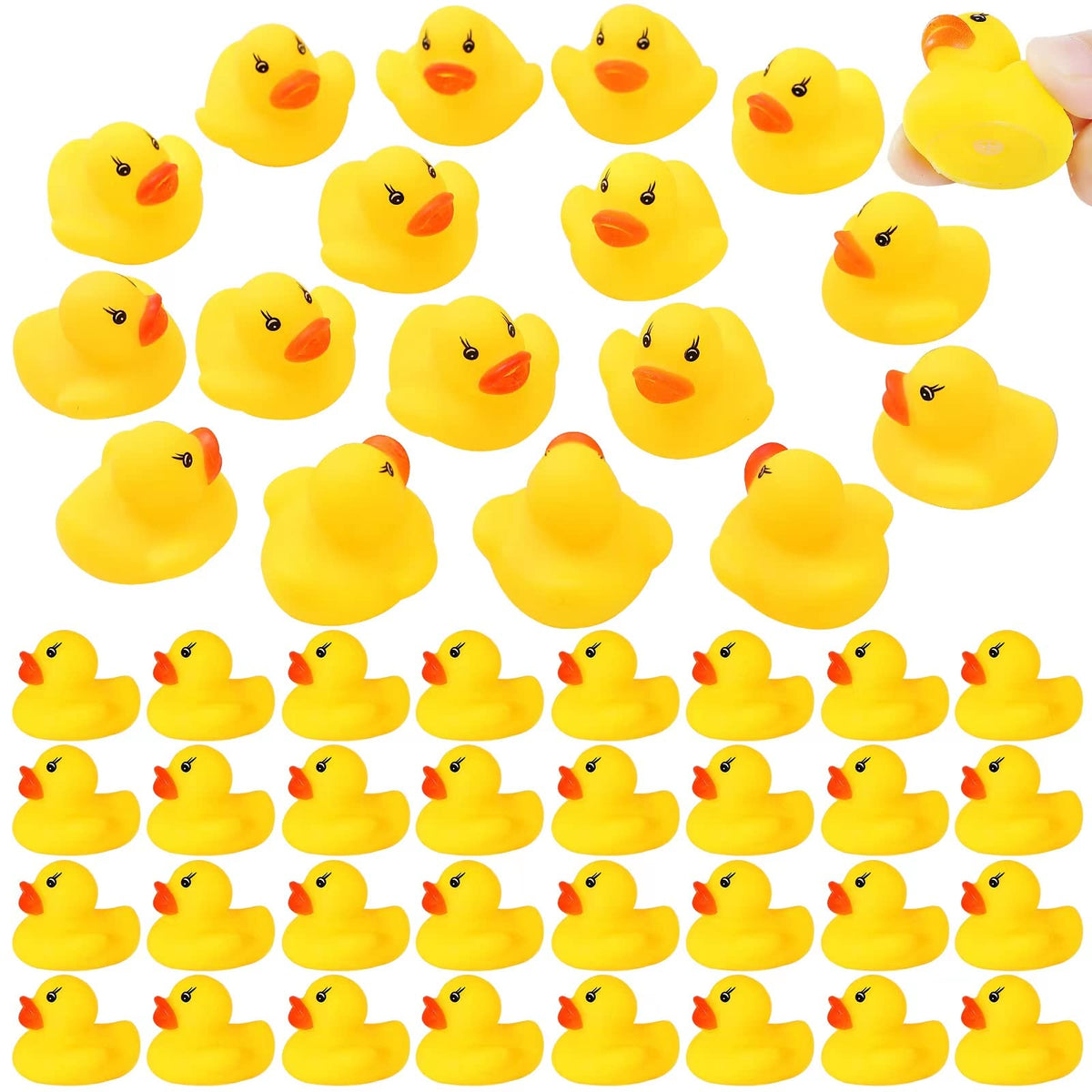 GADIEDIE Rubber Duck 50-Pack: Mini Bath Toys for Baby, Parties, and More