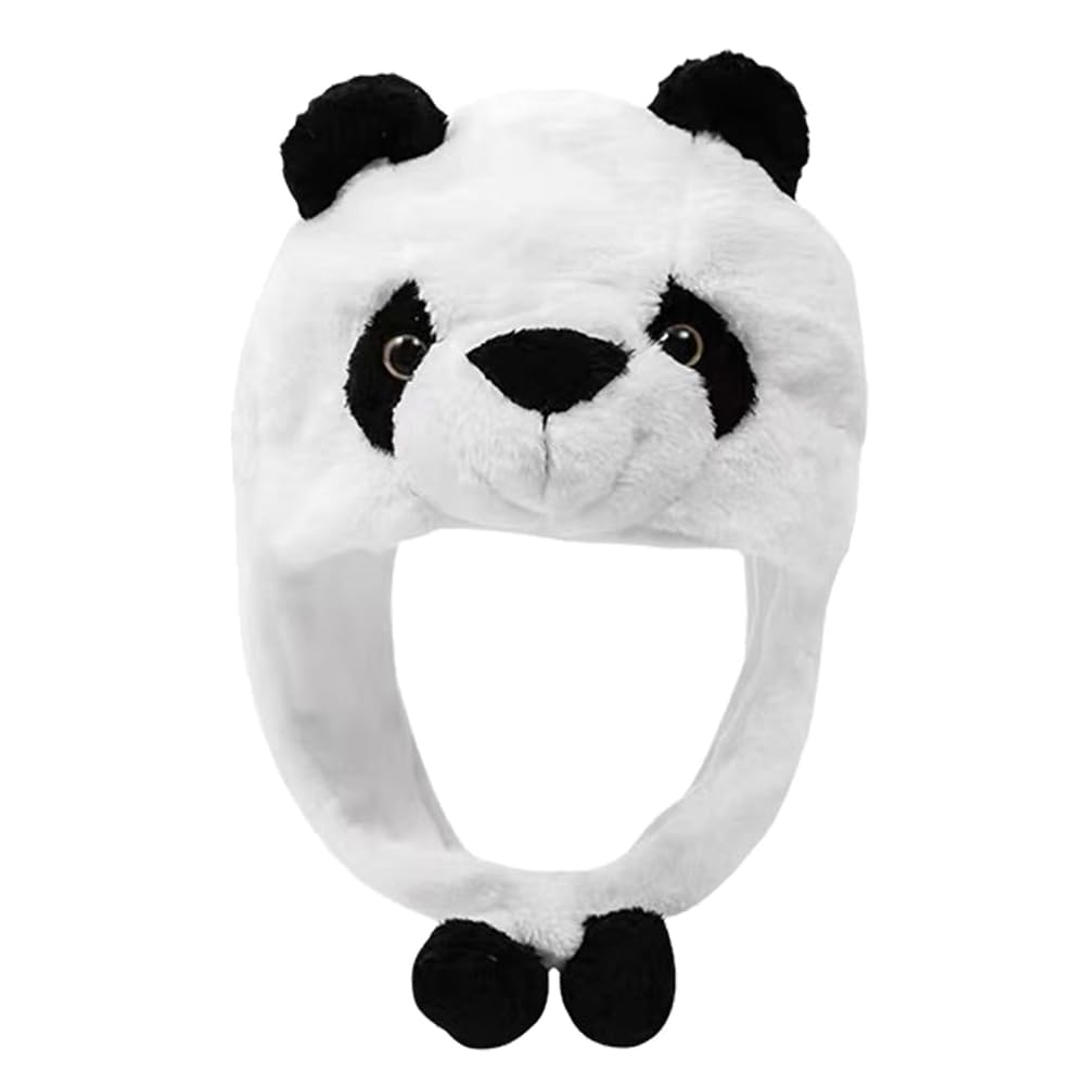 GADMEXILY Plush Panda Hat – Cozy Animal Beanie for Kids & Adults