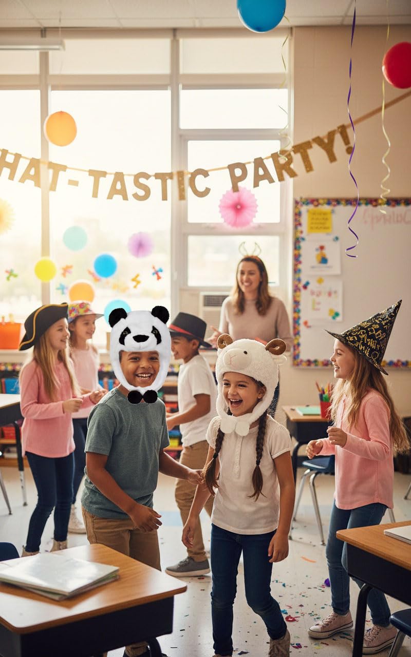 GADMEXILY Plush Panda Hat – Cozy Animal Beanie for Kids & Adults