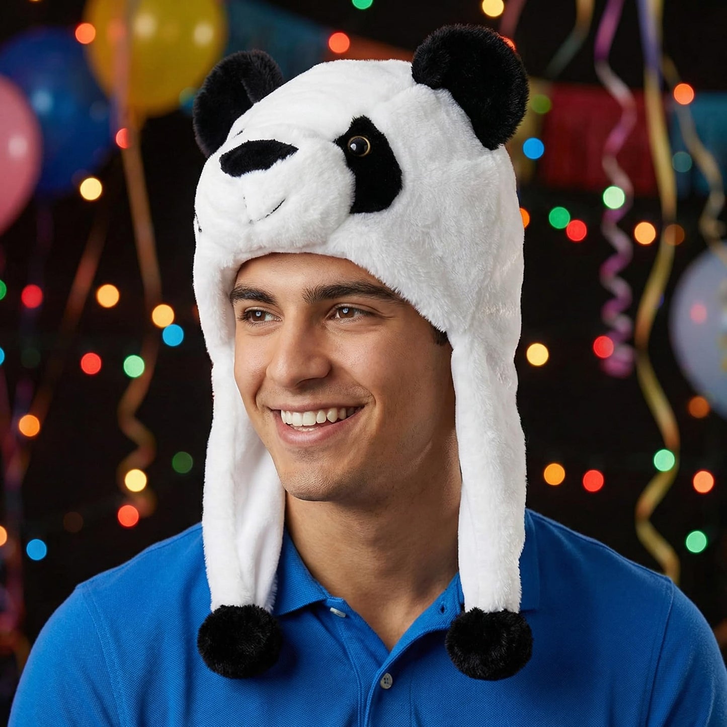 GADMEXILY Plush Panda Hat – Cozy Animal Beanie for Kids & Adults
