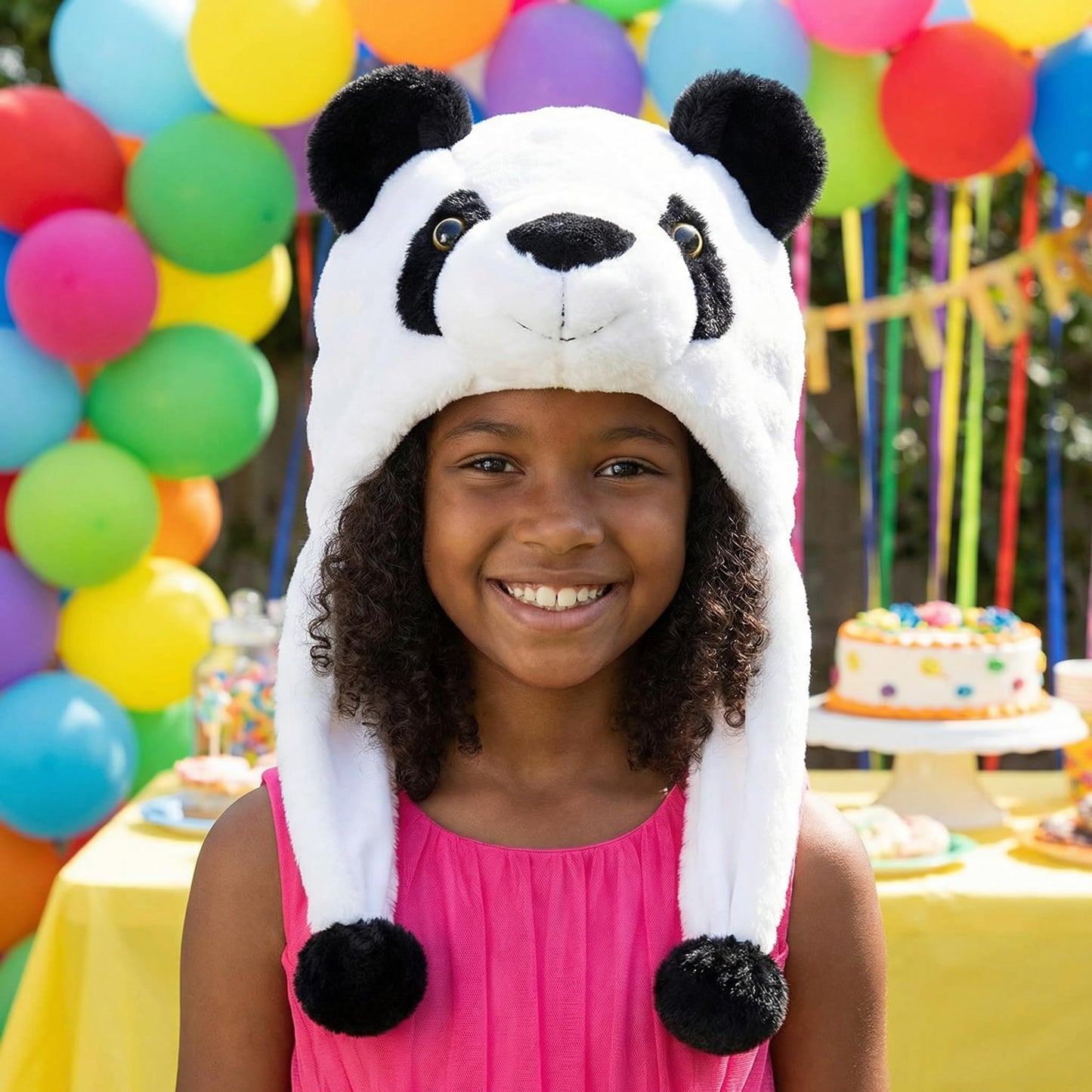 GADMEXILY Plush Panda Hat – Cozy Animal Beanie for Kids & Adults