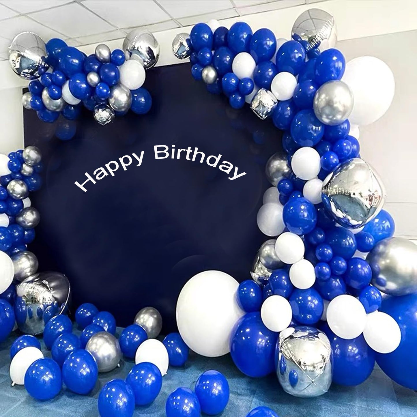 GaesQae 154pcs Royal Blue Balloon Garland Arch Kit — 5/10/12/18in for Parties & Events