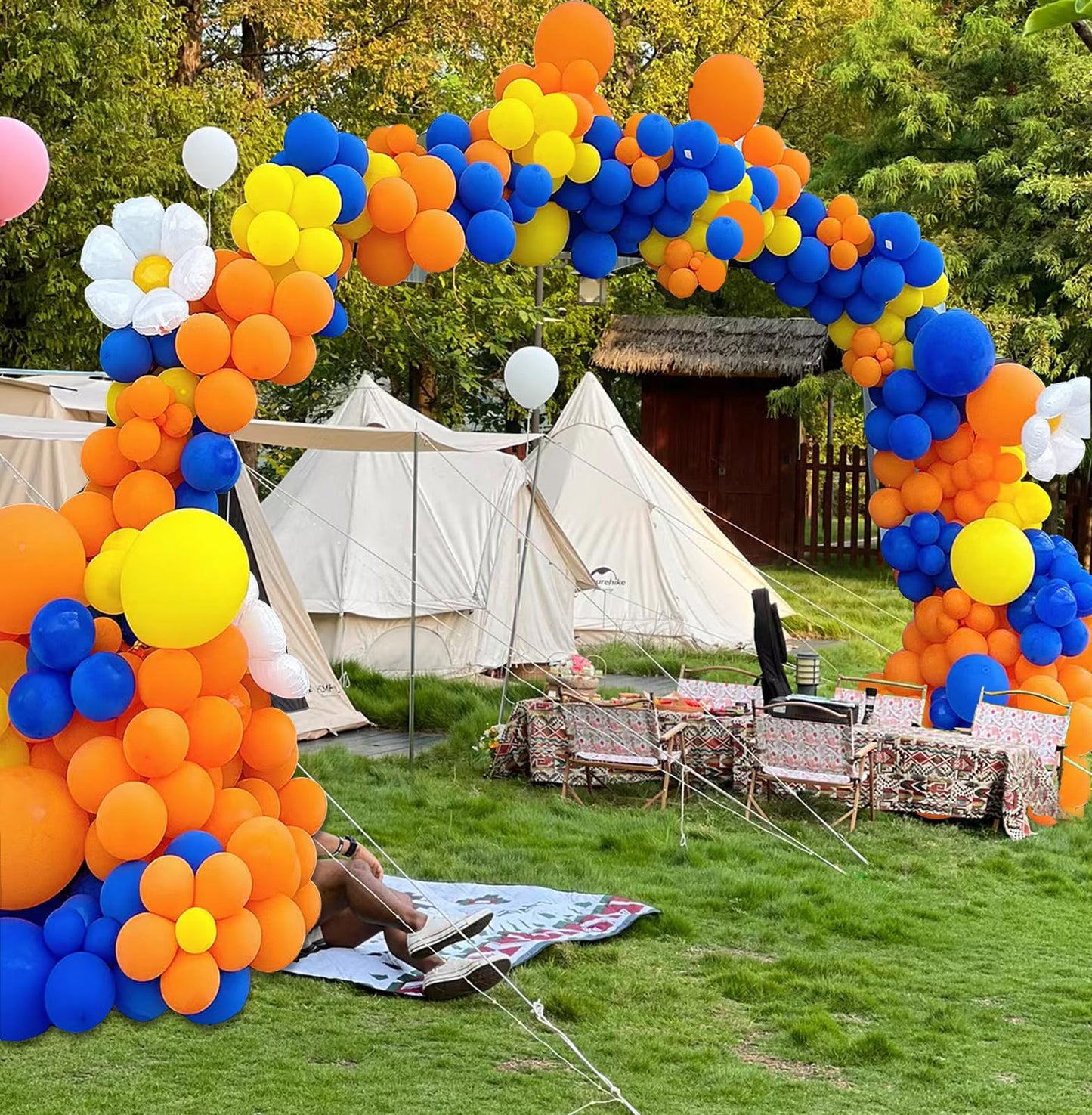 GaesQae 154pcs Royal Blue Balloon Garland Arch Kit — 5/10/12/18in for Parties & Events