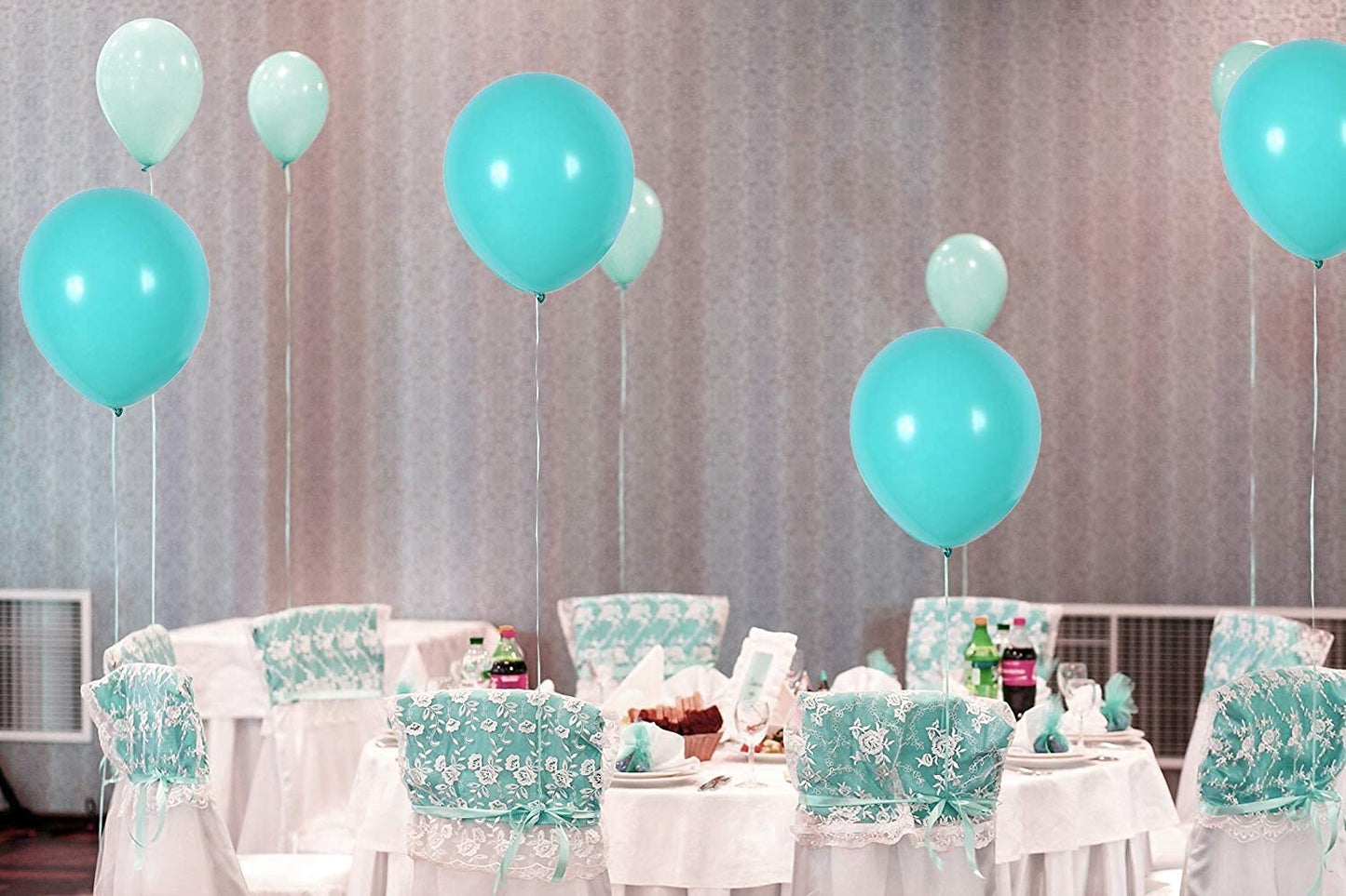 GaesQae Teal Balloons 12 Inch – 100 Pack Turquoise Party Decorations