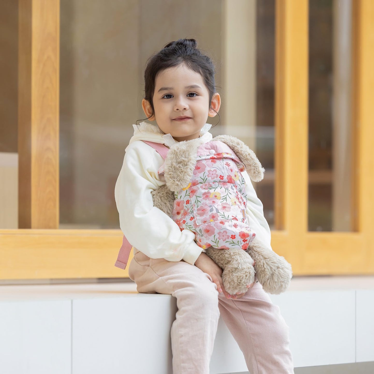 GAGAKU Baby Doll Carrier – Pink Rose of Sharon, Adjustable & Safe Doll Carrier