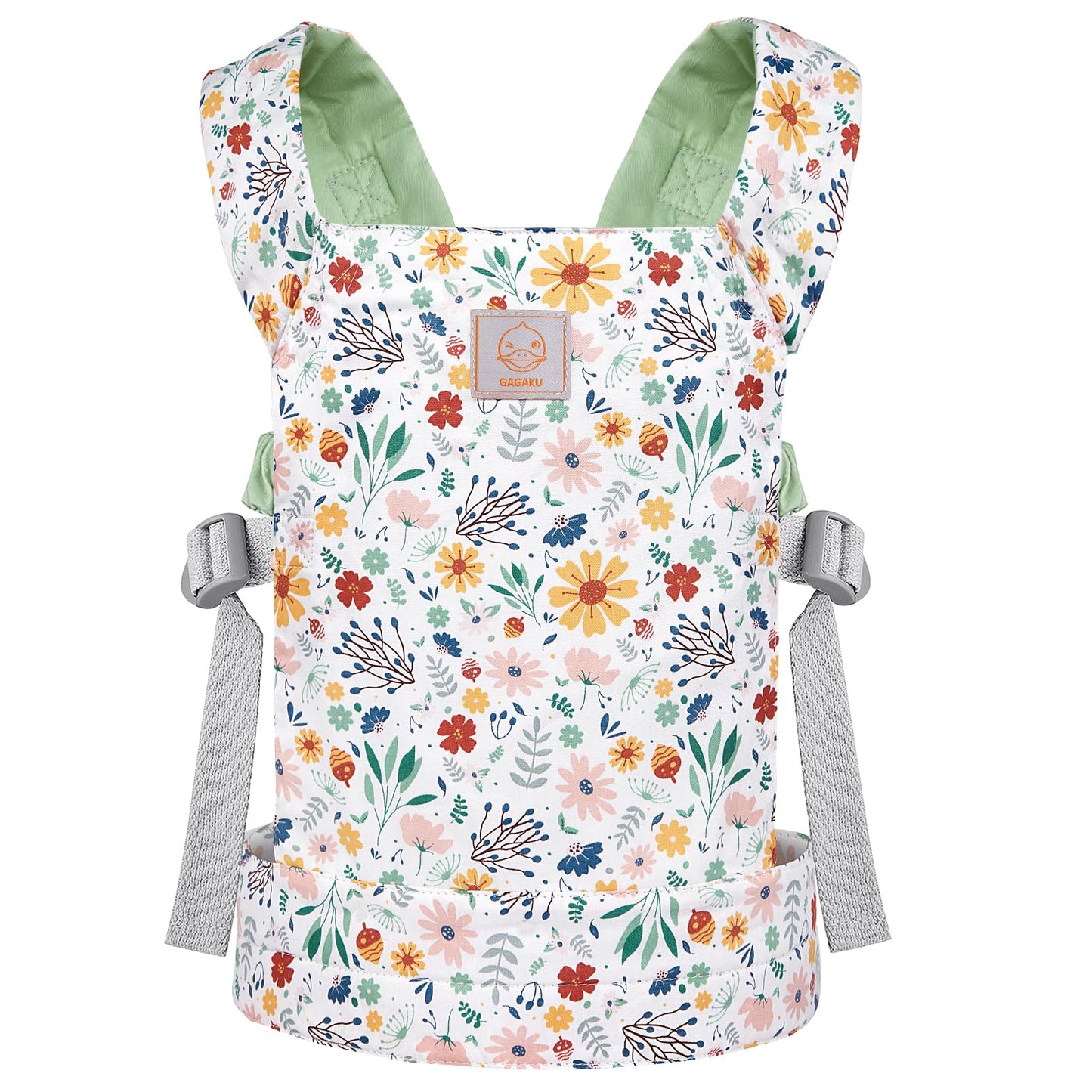 GAGAKU Baby Doll Carrier for Girls, Toddlers & Kids | Adjustable Straps | Green Pinecones