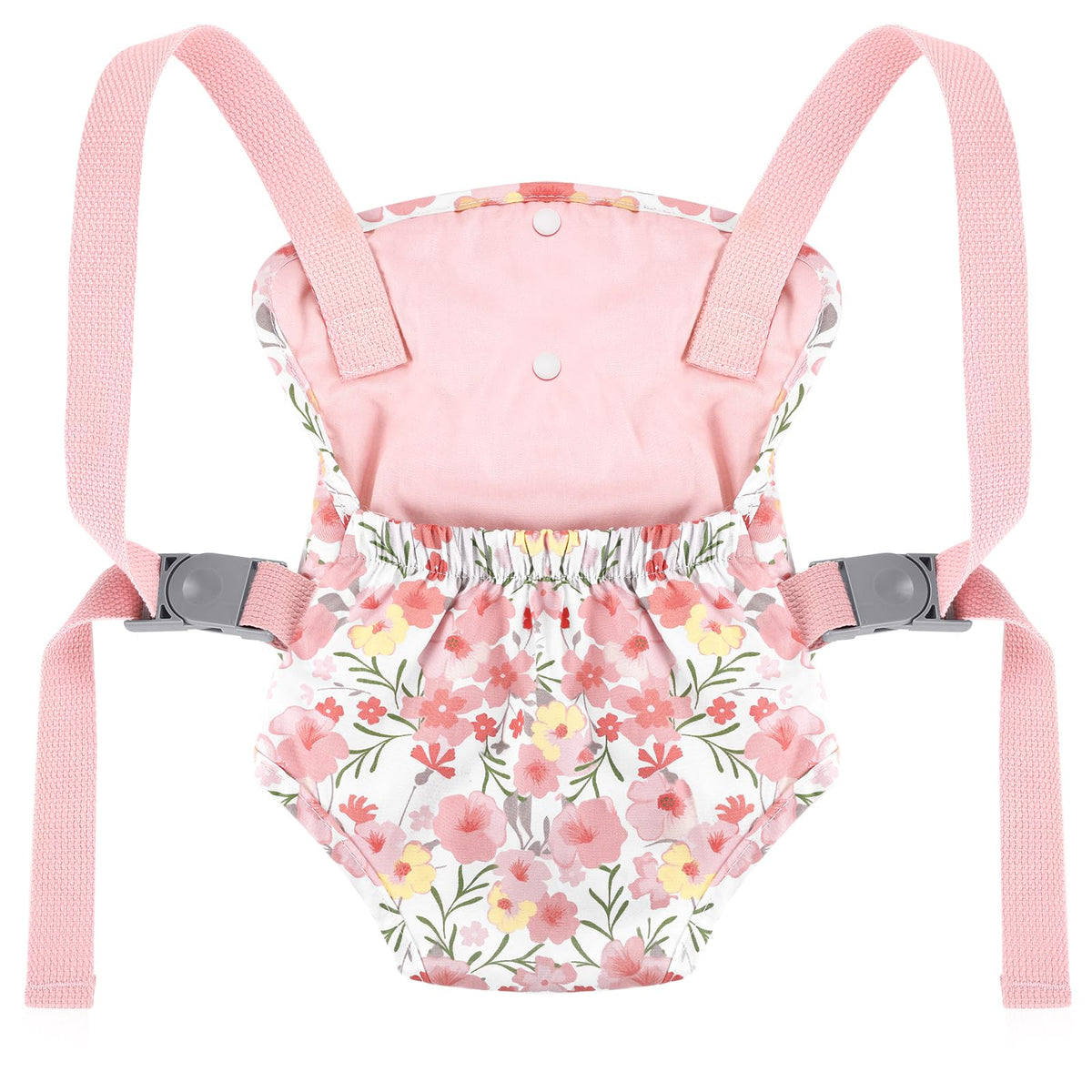 GAGAKU Baby Doll Carrier – Pink Rose of Sharon, Adjustable & Safe Doll Carrier