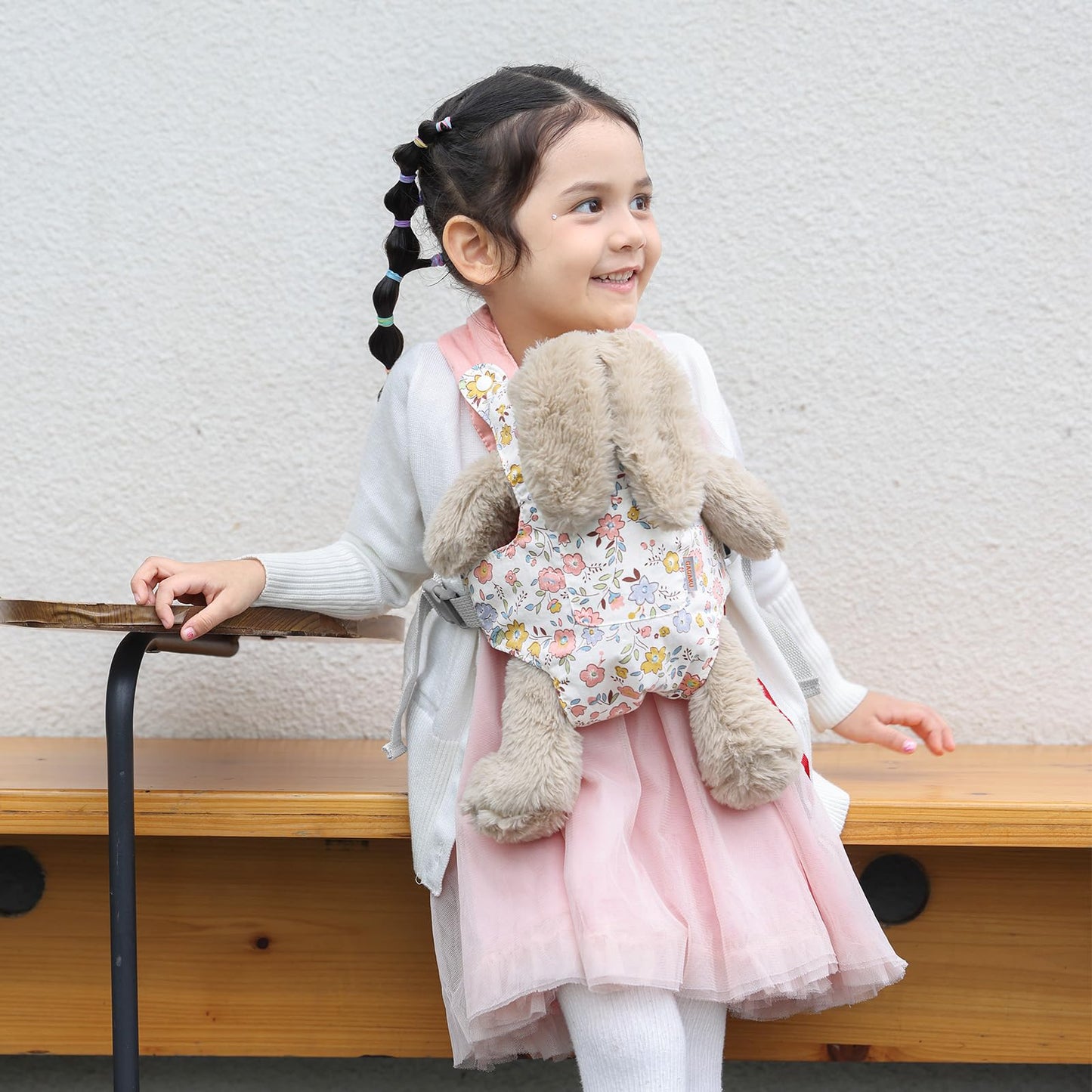 GAGAKU Baby Doll Carrier – 3-Way Doll Carrier with Adjustable Straps (Pink Peach Blossom)