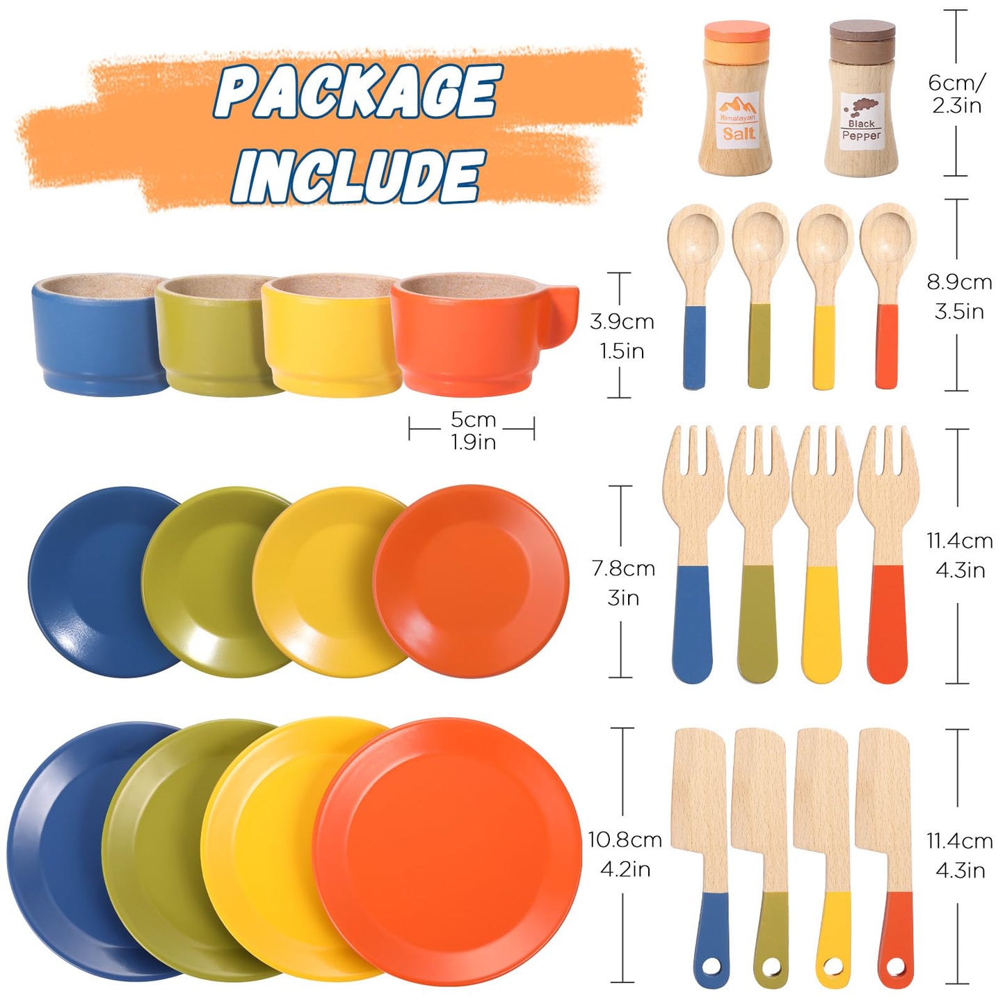GAGAKU Wooden Play Food Sets for Kids – Montessori Kitchen Toys
