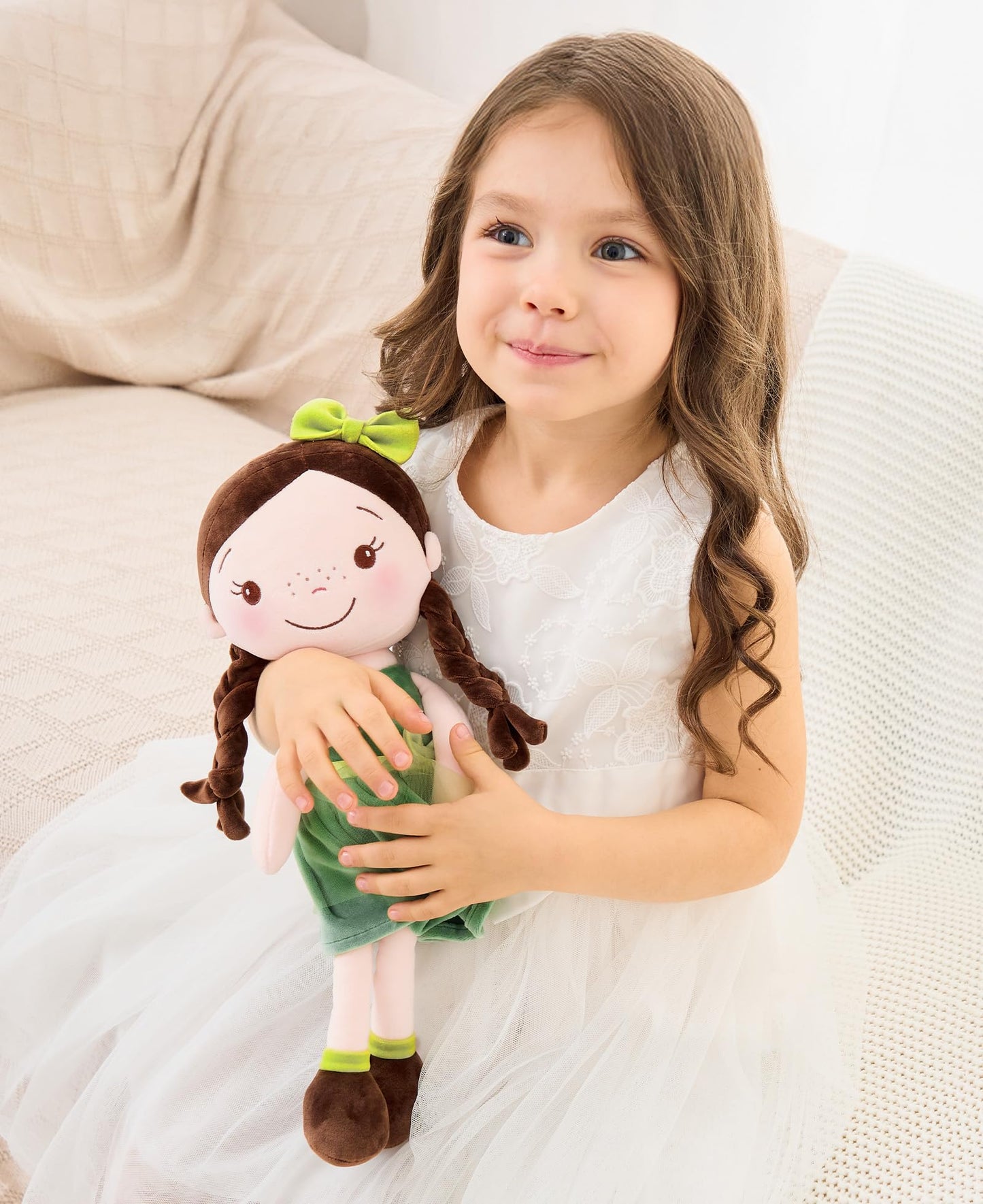 GAGAKU Soft Baby Doll 16-Inch Forest Girl - My First Doll for 1+ Year Girls