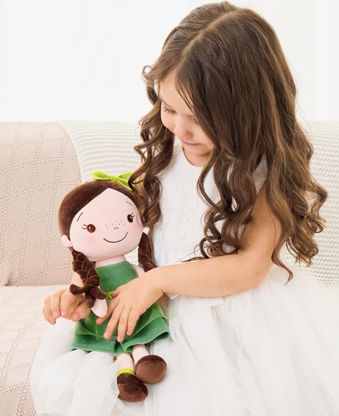 GAGAKU Soft Baby Doll 16-Inch Forest Girl - My First Doll for 1+ Year Girls