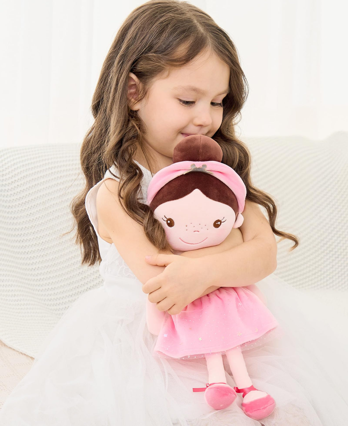 GAGAKU Soft 16-Inch Ballet Girl Baby Doll – My First Rag Doll for 1+ Year Old Girls, Machine Washable Plush Toy