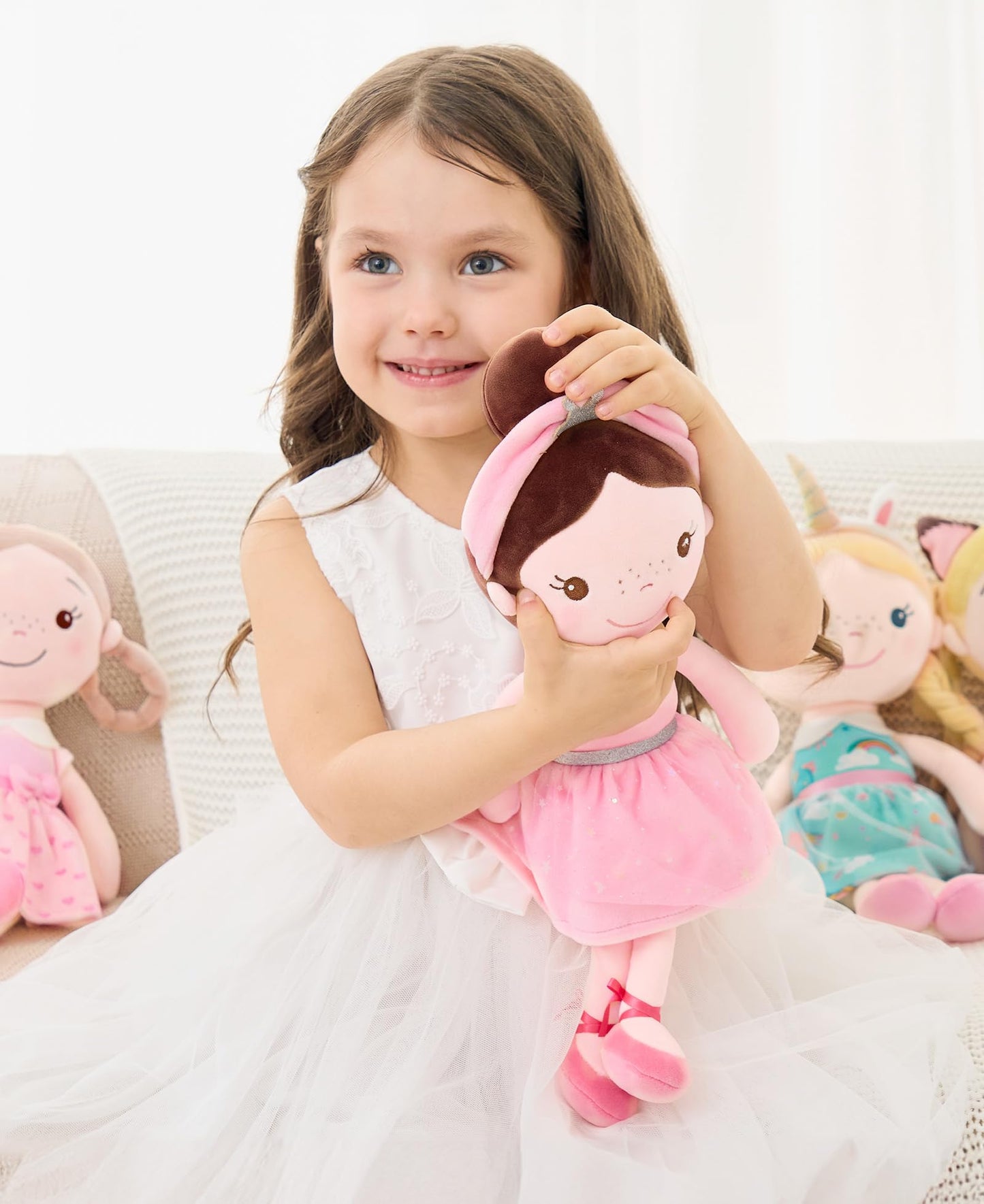 GAGAKU Soft 16-Inch Ballet Girl Baby Doll – My First Rag Doll for 1+ Year Old Girls, Machine Washable Plush Toy