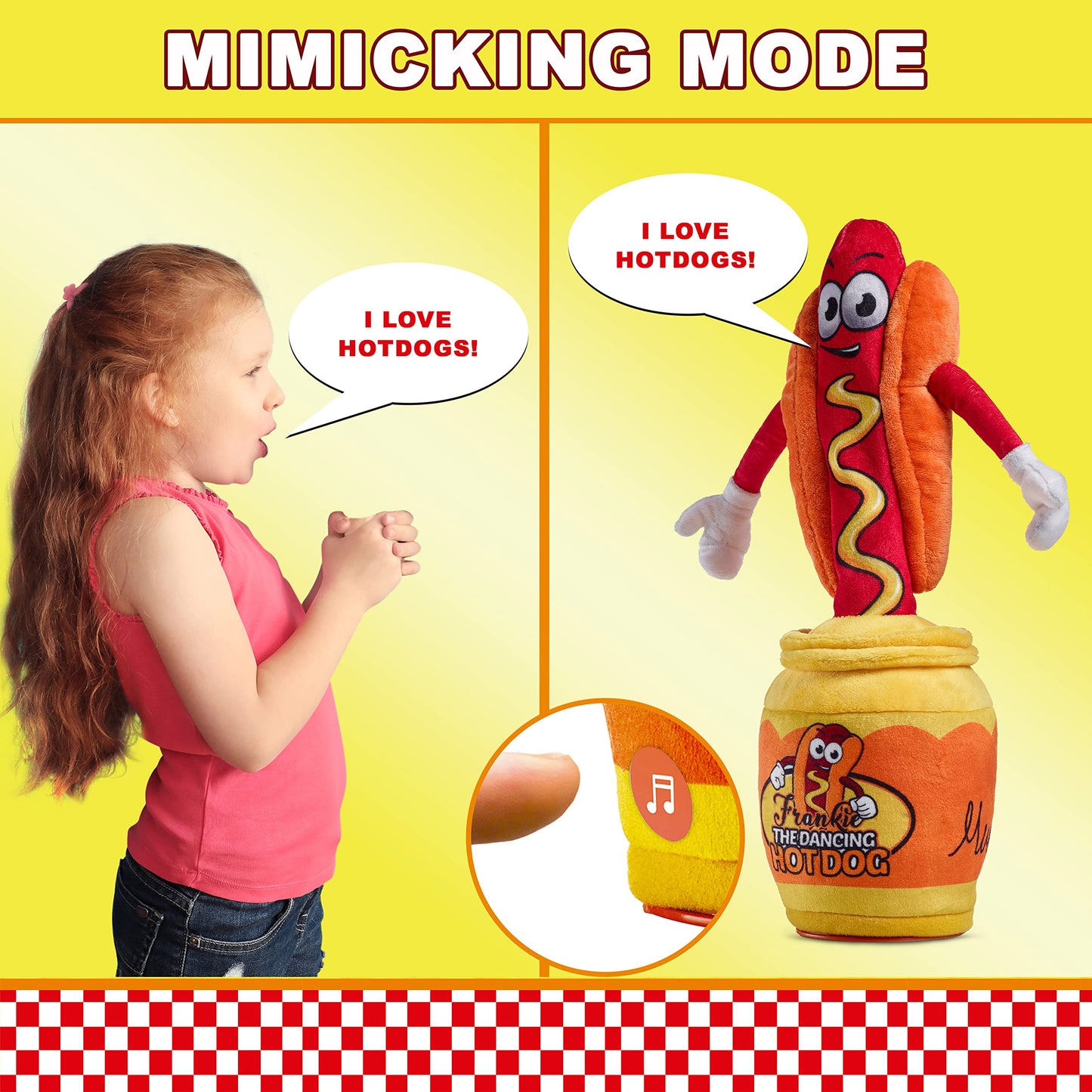 Gagster Dancing Hot Dog – Sings, Yodels, Tells Jokes | Funny Talking Decor Toy
