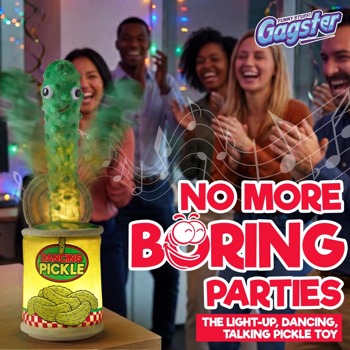 Gagster Dancing Pickle – Sings, Repeats What You Say & Tells Jokes | Hilarious Electronic Yodeling Pickle