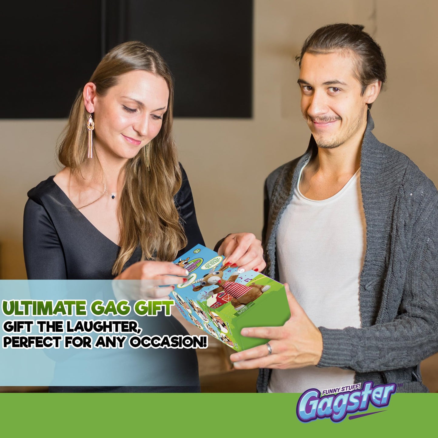 Gagster Screaming Goat Dancing Toy – Repeats Your Words, Sings & Talks | Funny Desk Gag Gift