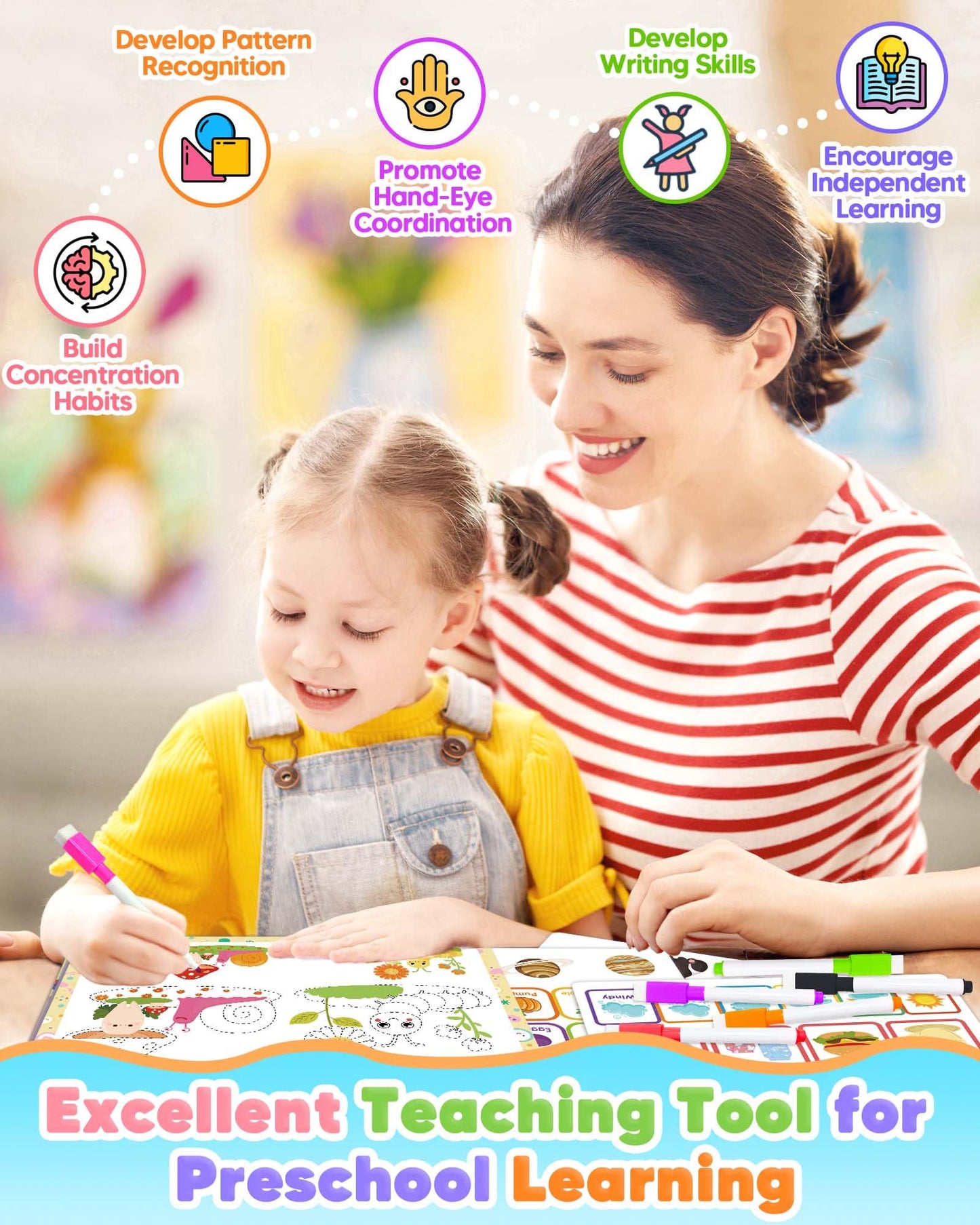 Gagule Toddler Busy Book – Montessori Learning Activities for 3–5 Year Olds