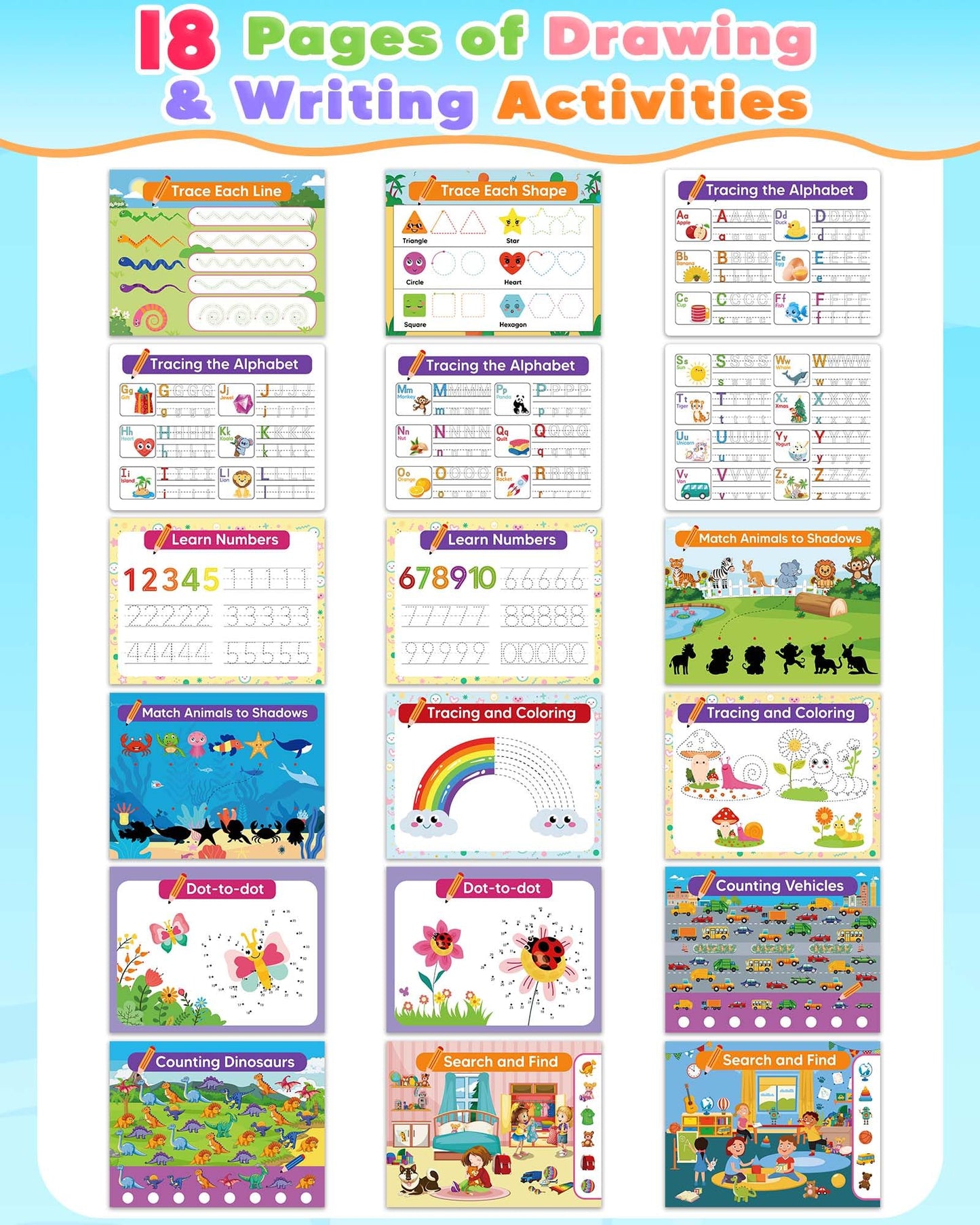 Gagule Toddler Busy Book – Montessori Learning Activities for 3–5 Year Olds