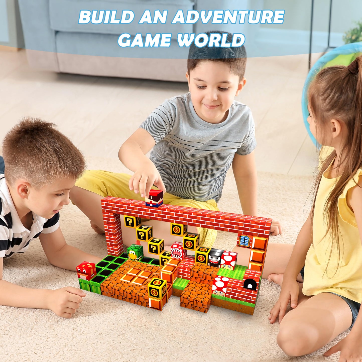 GaHoo Magnetic Blocks 200PCS – 3D STEM Tiles for Kids (Ages 3-10)