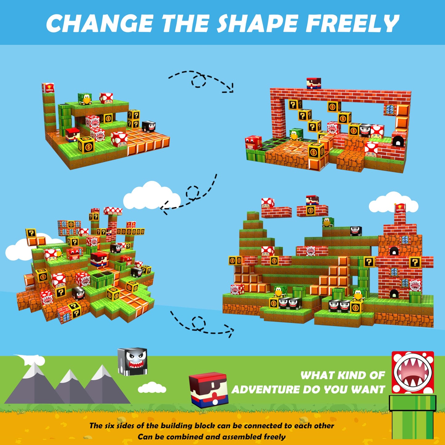 GaHoo Magnetic Blocks 200PCS – 3D STEM Tiles for Kids (Ages 3-10)
