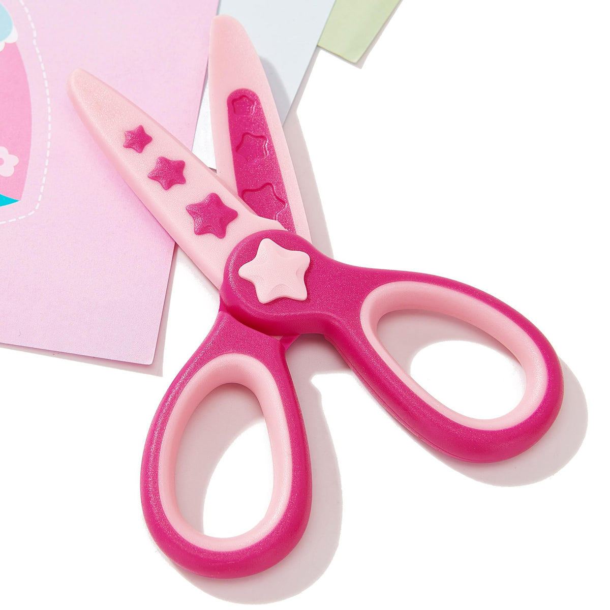 GAIFONGRE 3-Piece Toddler Plastic Safety Scissors – Blunt Tip 4.5-Inch Preschool Training Scissors for Kids