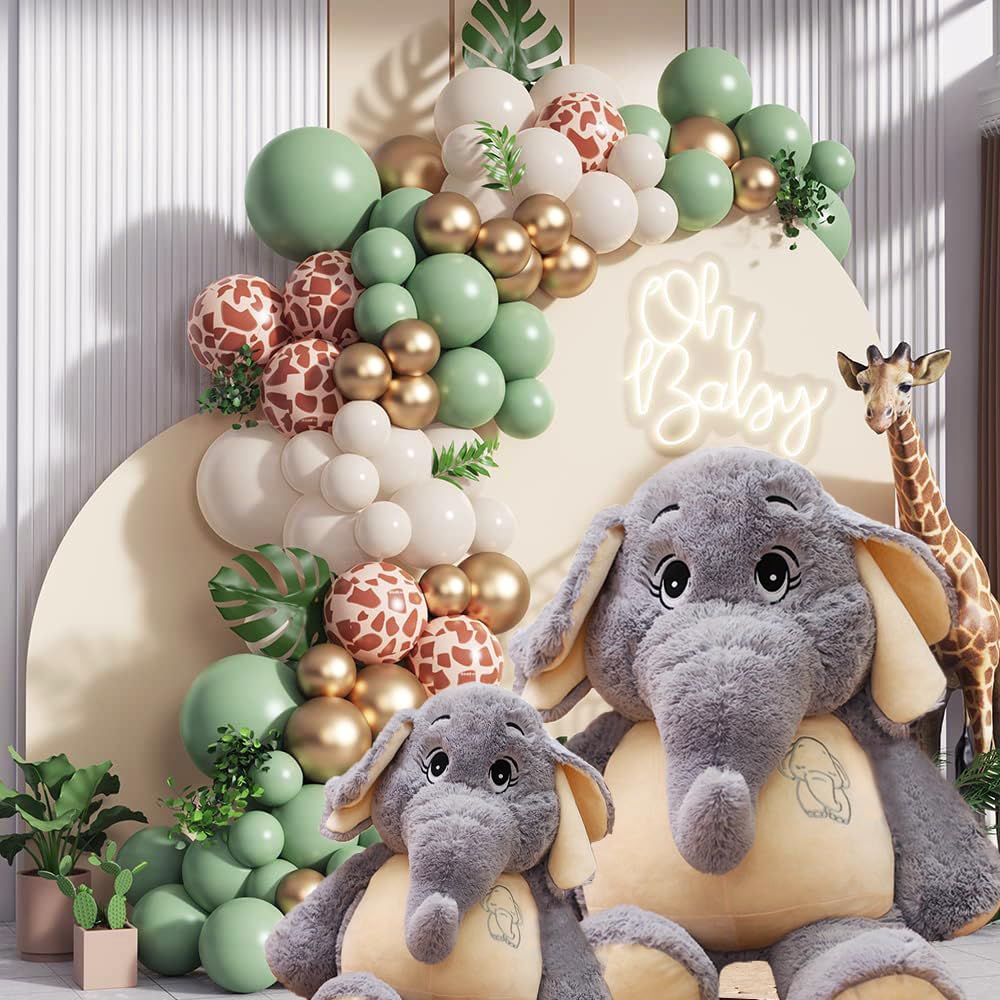 GailiMaiYa Large Soft Elephant Plush 27-inch – Giant Cuddly Stuffed Elephant Gift