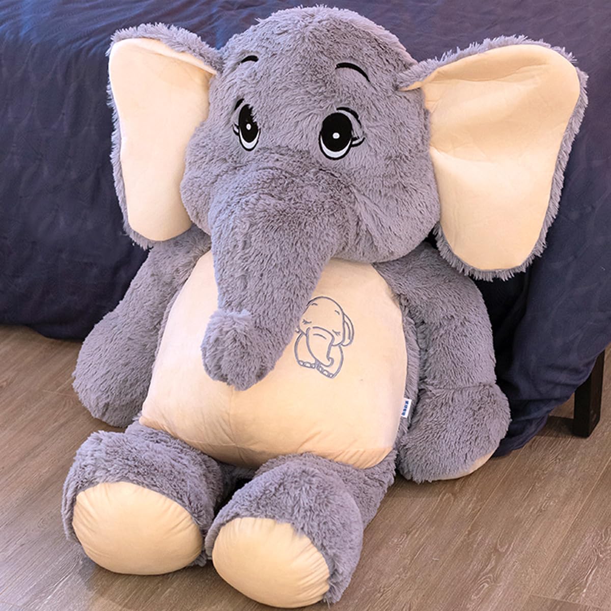GailiMaiYa Large Soft Elephant Plush 27-inch – Giant Cuddly Stuffed Elephant Gift
