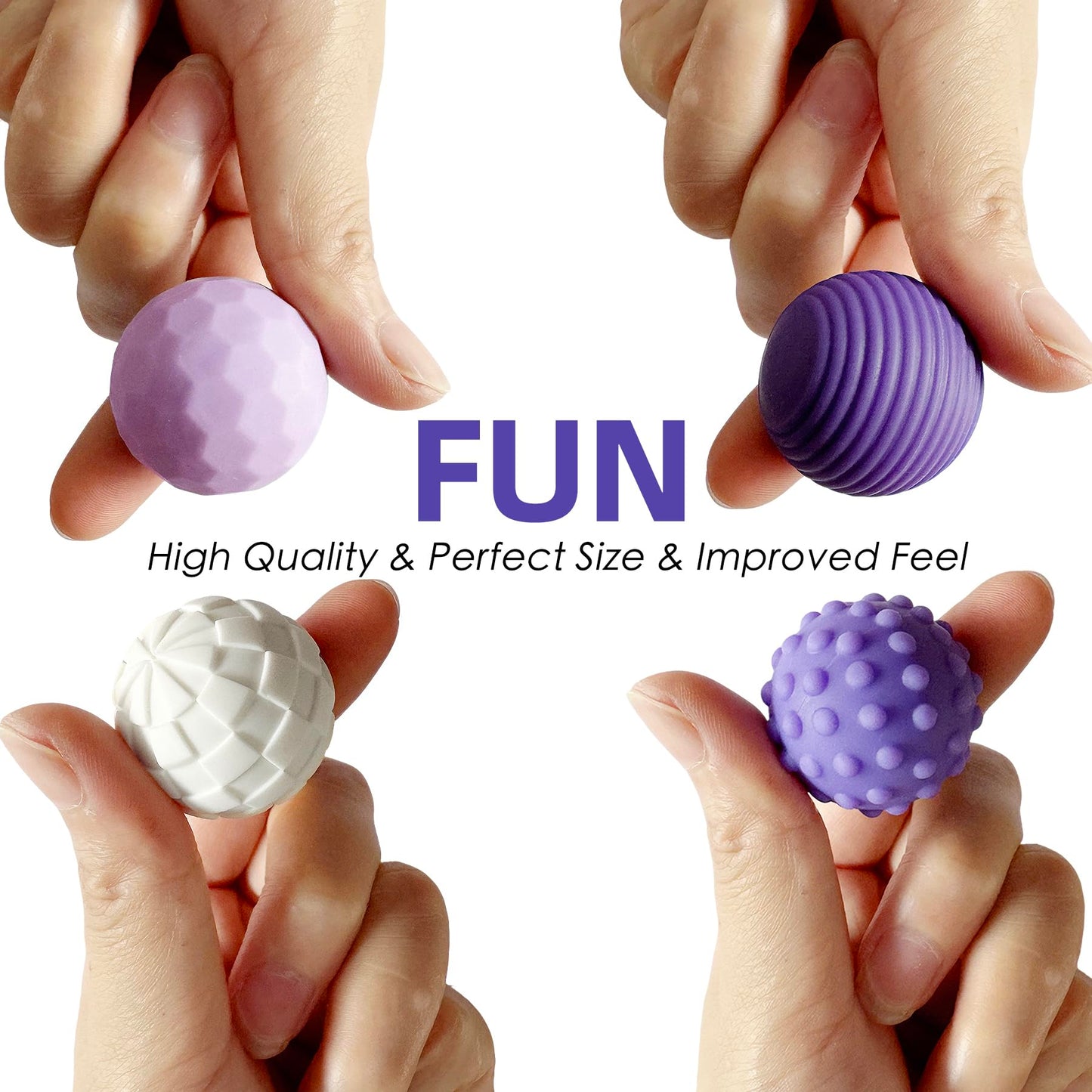 Gairssda Magnetic Sensory Fidget Balls – 4 Pack, Silent, Multicolor, Weighted Desk Toys