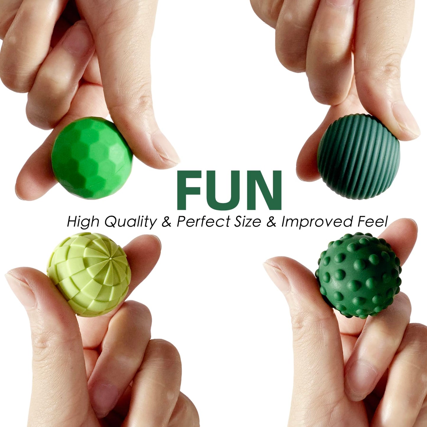 Gairssda Stylish Magnetic Sensory Fidget Balls – 4 Pack, Silent Stress Relief Desk Toy