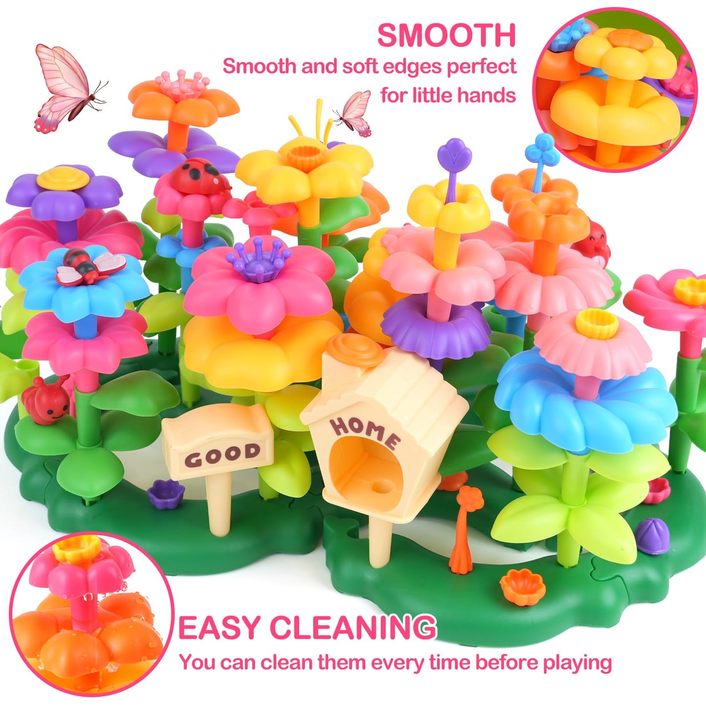 Gaitel Flower Garden Building Toys – 120+ Pieces for Ages 3-7