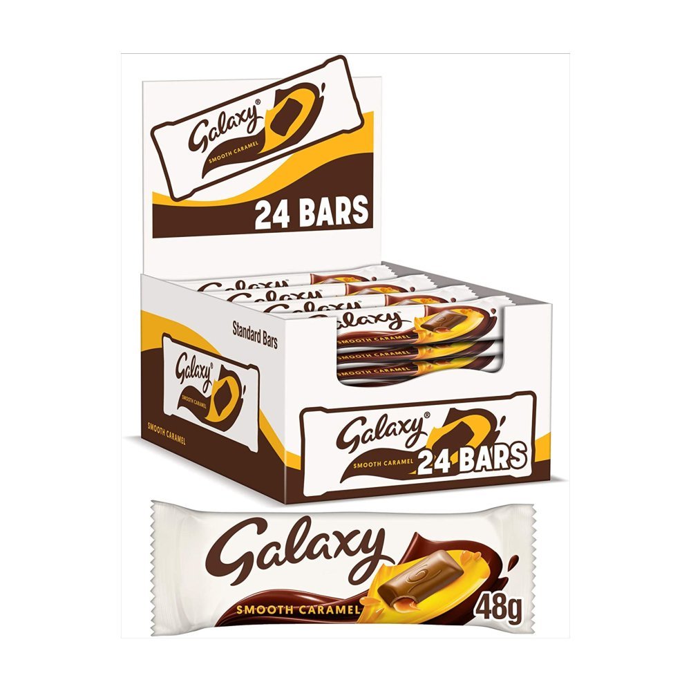 Galaxy Caramel Smooth Milk Chocolate Bar 48g (Box of 24)