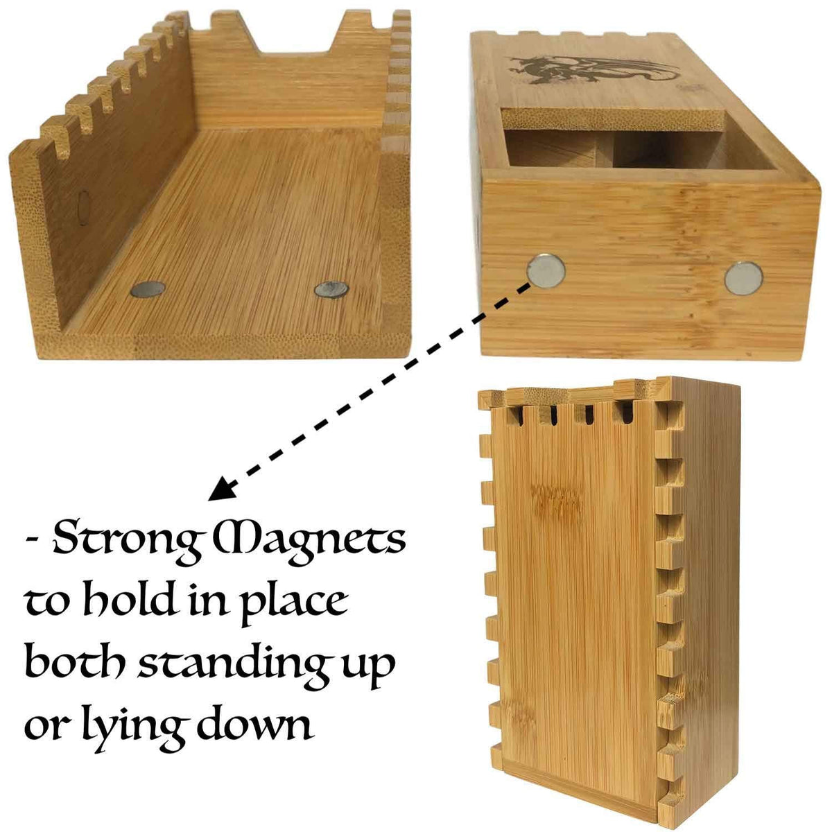 Galdor's Guild Bamboo Dice Tower – Special Edition Foldable Wooden Die Roller Castle for D&D & RPGs