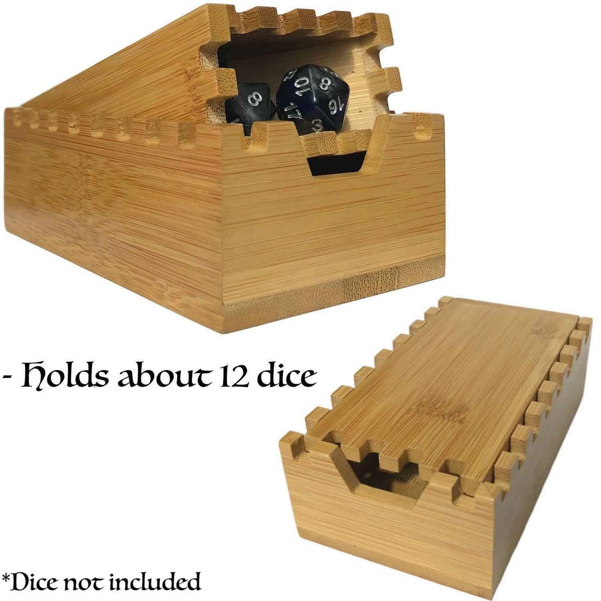 Galdor's Guild Bamboo Dice Tower – Special Edition Foldable Wooden Die Roller Castle for D&D & RPGs