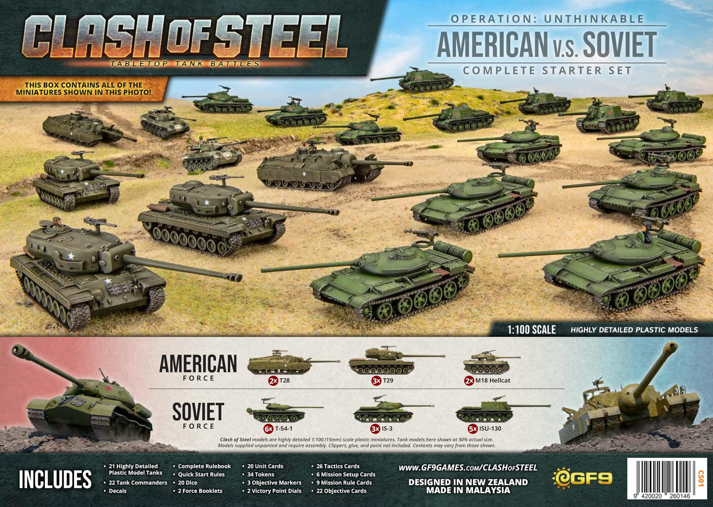 Gale Force Nine - Clash of Steel: Operation Unthinkable American vs Soviet Starter Set