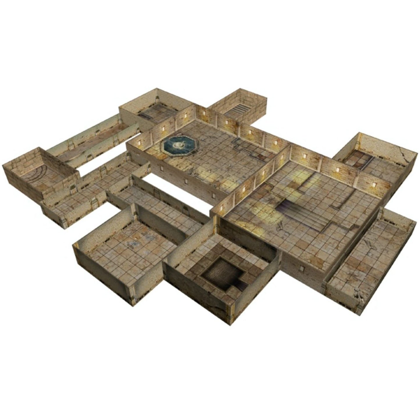 Gale Force Nine Tenfold Dungeon: The Temple - Modular Terrain Set & 5e Adventure (GF9TFD04)