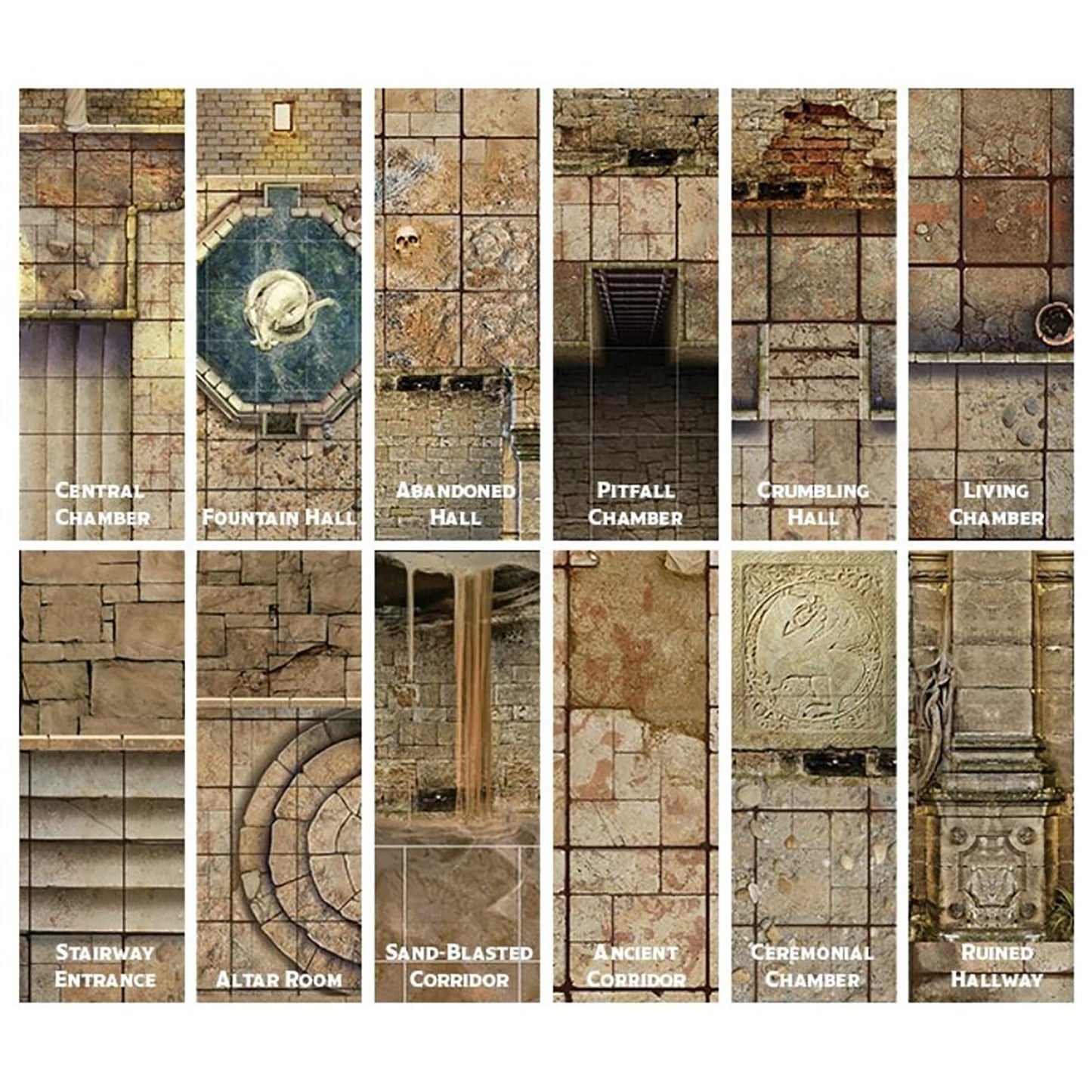 Gale Force Nine Tenfold Dungeon: The Temple - Modular Terrain Set & 5e Adventure (GF9TFD04)