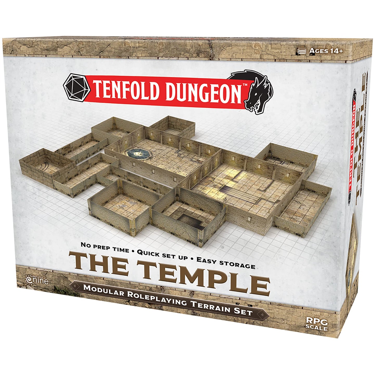 Gale Force Nine Tenfold Dungeon: The Temple - Modular Terrain Set & 5e Adventure (GF9TFD04)