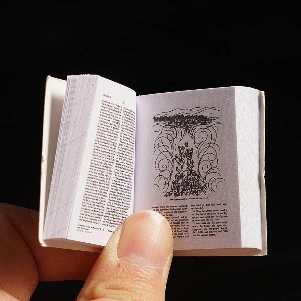 Galepromot 1/12 Mini Bible Pocket Book – Dollhouse Library Accessory