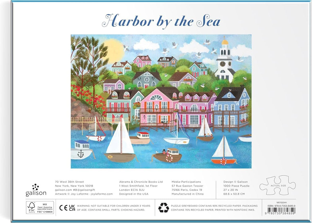 Galison Harbor by the Sea – 1000-Piece Joy Laforme Jigsaw Puzzle