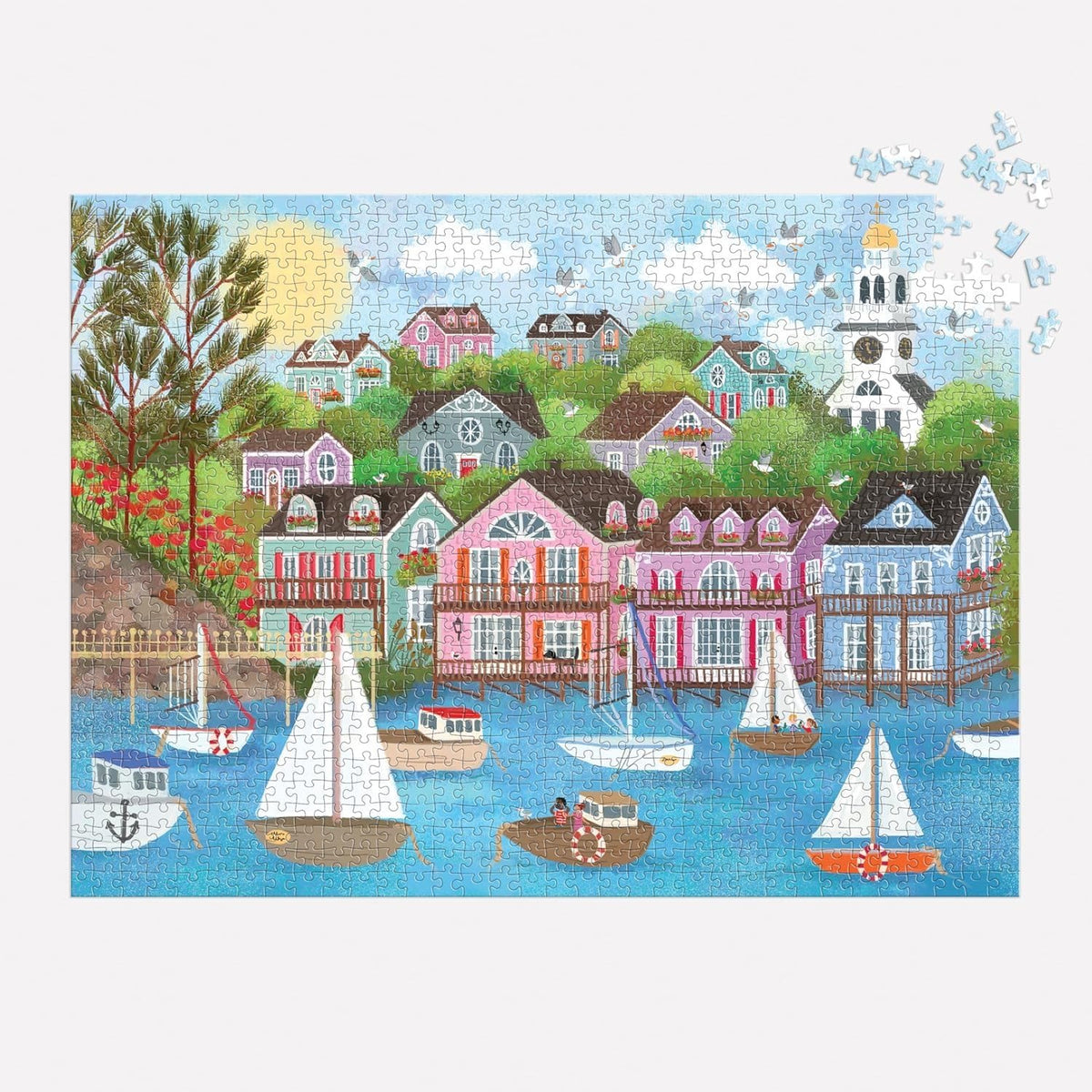 Galison Harbor by the Sea – 1000-Piece Joy Laforme Jigsaw Puzzle