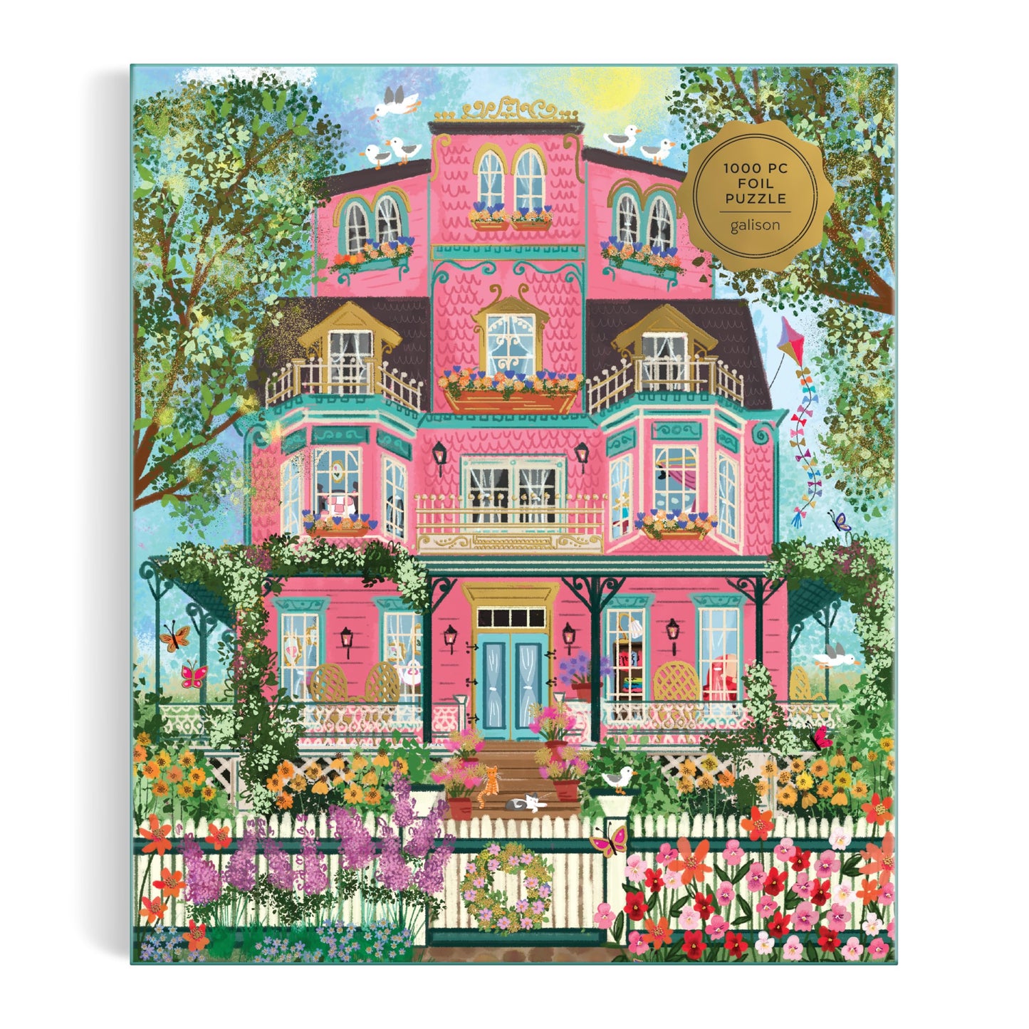 Galison Capeside Victorian – 1000-Piece Joy Laforme Foil Jigsaw Puzzle