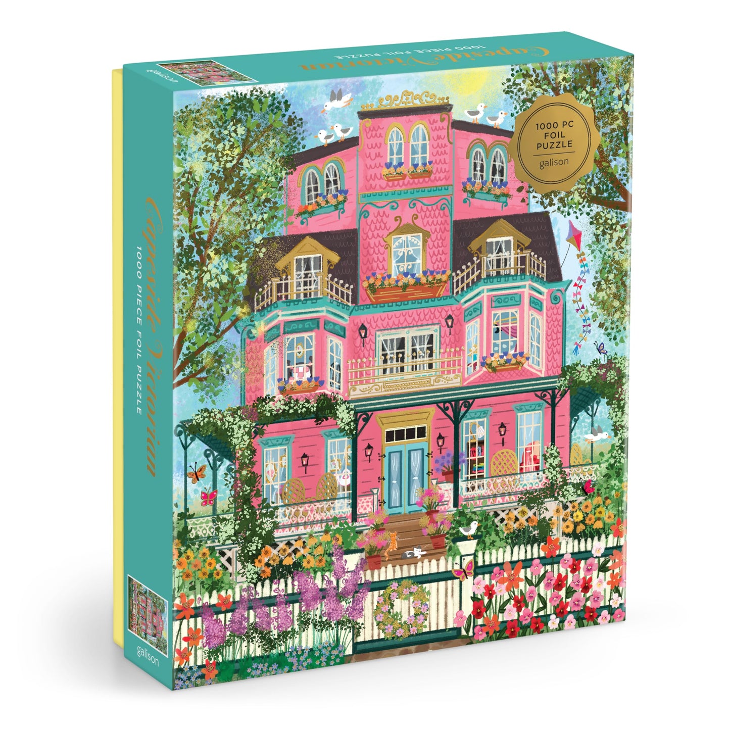 Galison Capeside Victorian – 1000-Piece Joy Laforme Foil Jigsaw Puzzle