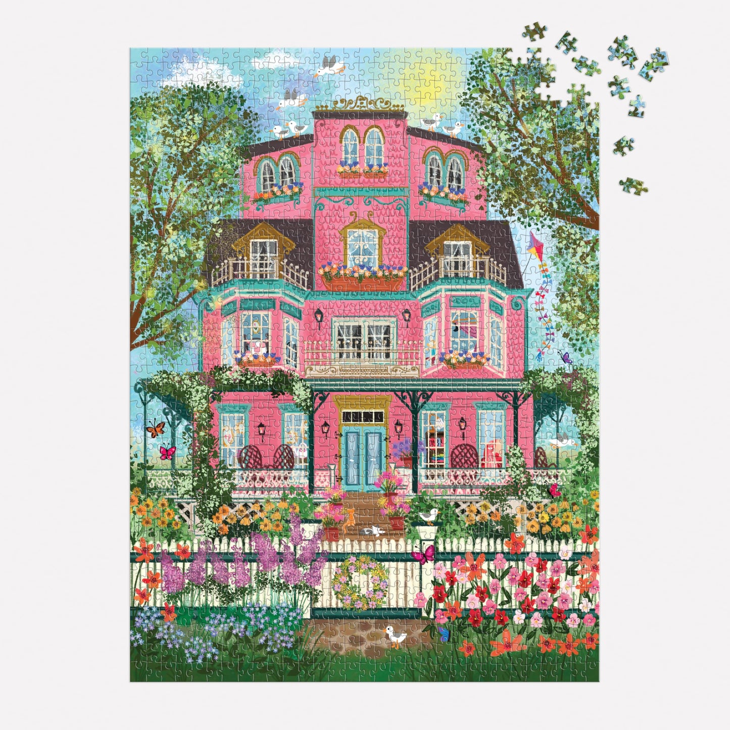 Galison Capeside Victorian – 1000-Piece Joy Laforme Foil Jigsaw Puzzle