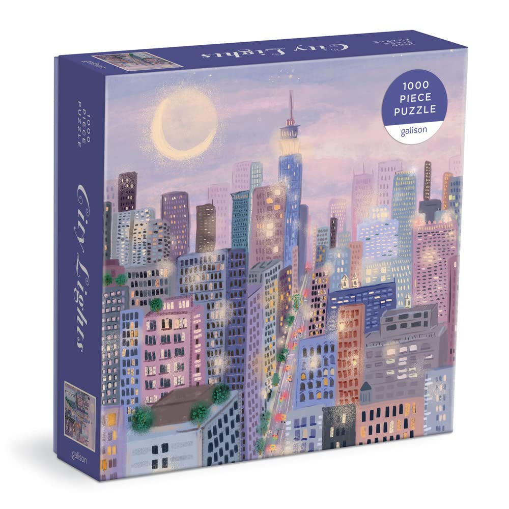 Galison City Lights 1000 Piece Puzzle – Joy Laforme Artwork, 27 by 20 Inches, Square Box